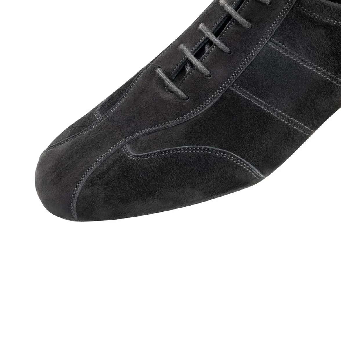 Werner Kern Hombres Zapatos de Baile 28045 Ante Negro 1.5 cm Micro-Heel