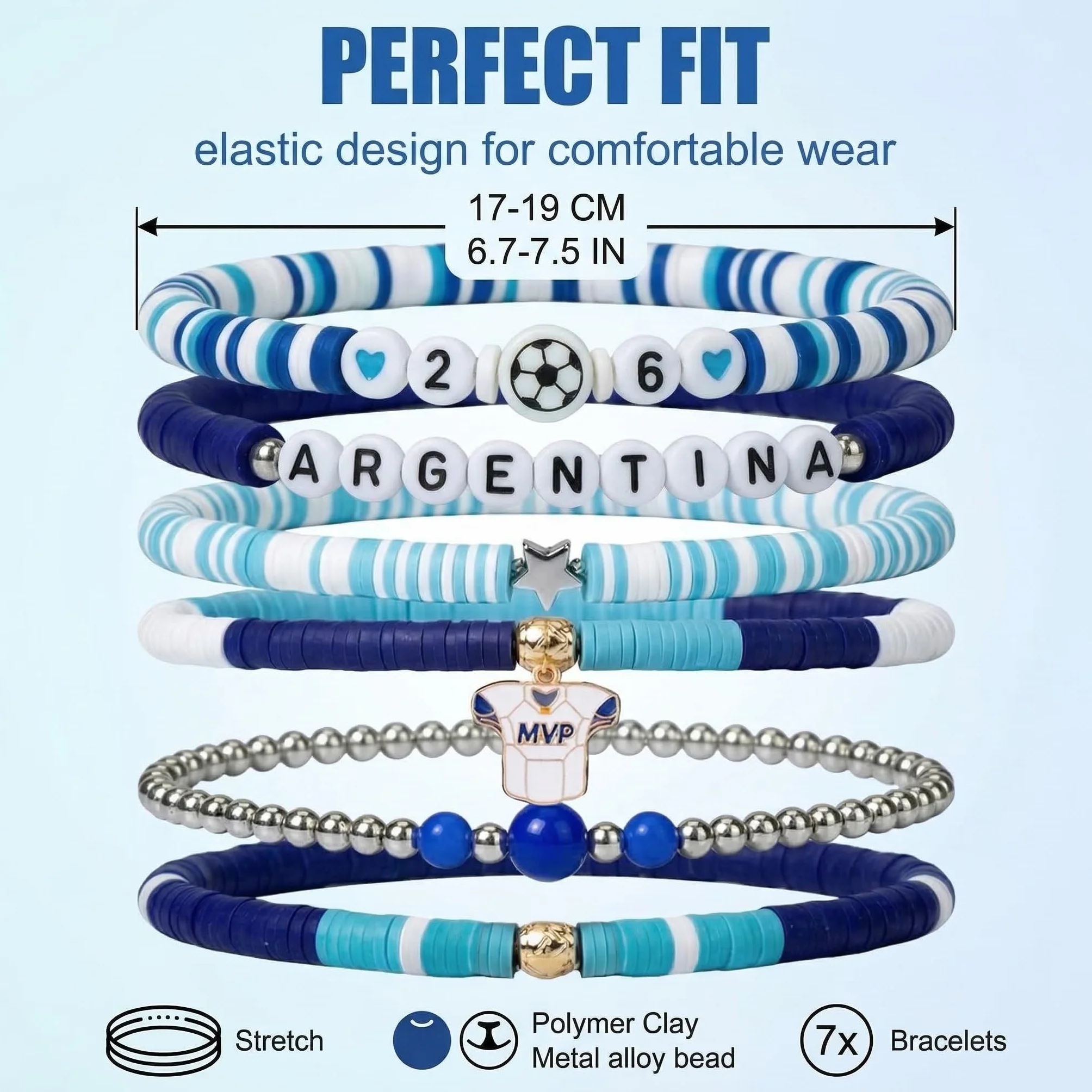 Pulsera Fútbol Niño Deportiva Accesorio Regalo Fan (Argentina)