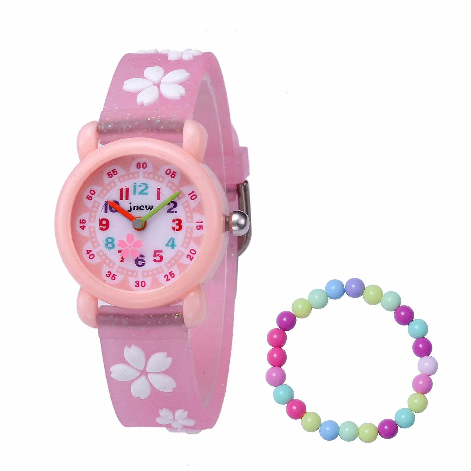 Reloj de Pulsera para Niñas Analógico Cuarzo 3ATM Impermeable 3D Dibujos Animados Correa Silicona