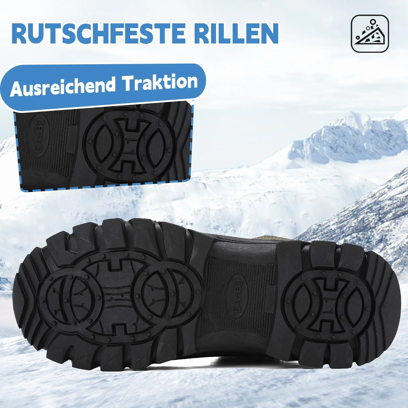 AX BOXING Botas Niño Invierno Zapatillas Senderismo Cálido Antideslizante Montaña Trekking EU34-40