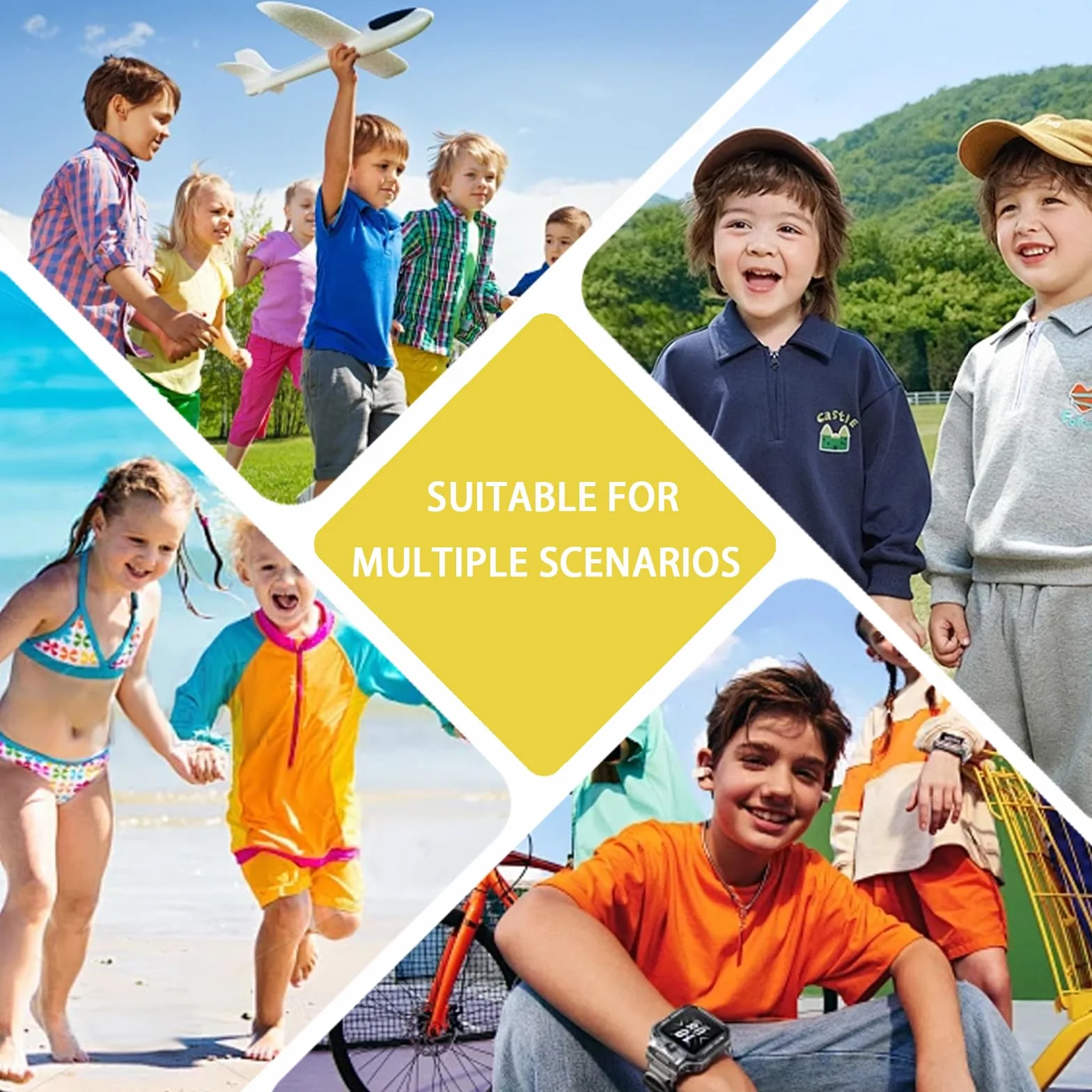 Gorra Niño Ajustable 3-8 Años para Escuela Viajes Camping Playa