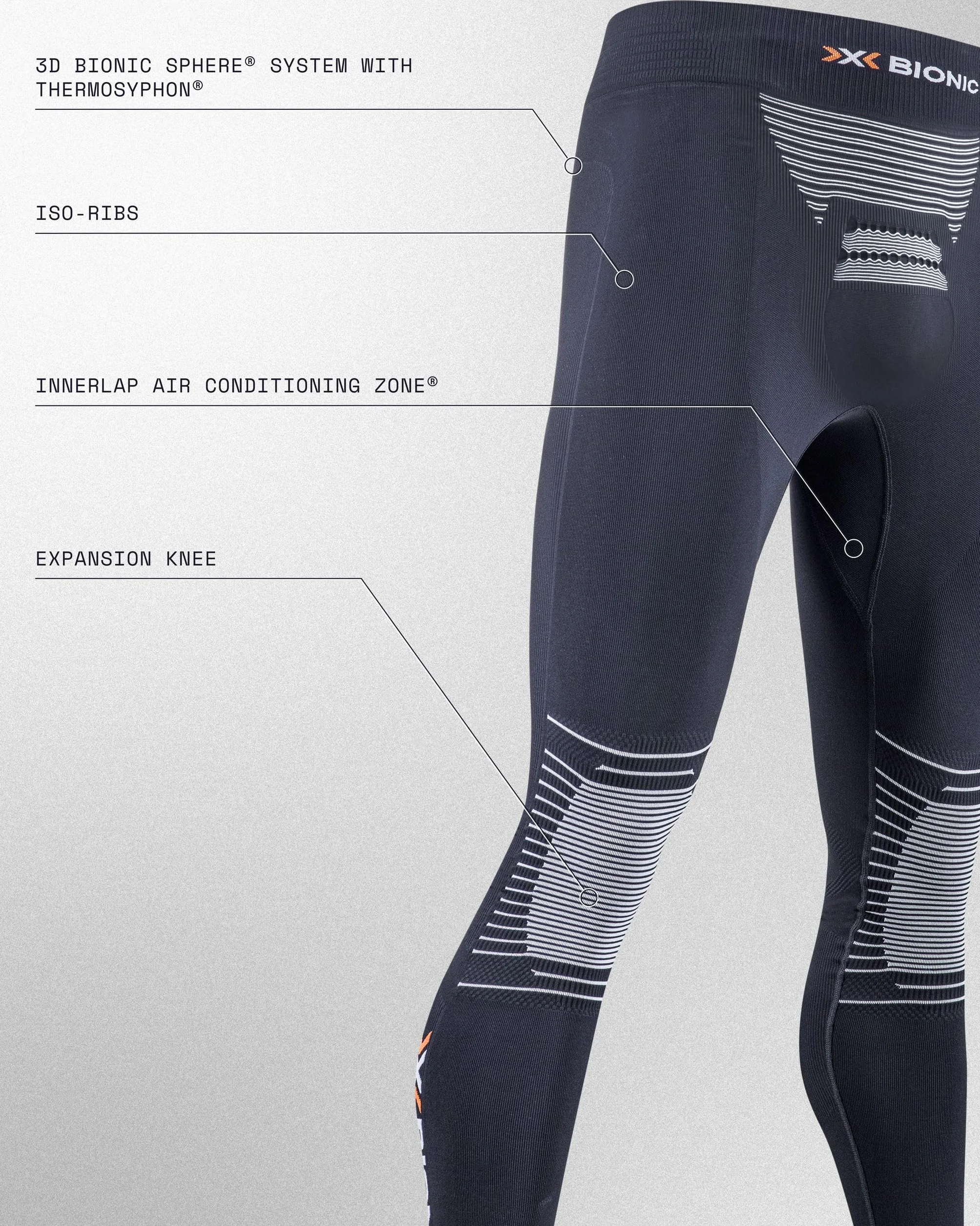 X-Bionic Energizer 4.0 Pants Men Capa de Base Pantalones Funcionales