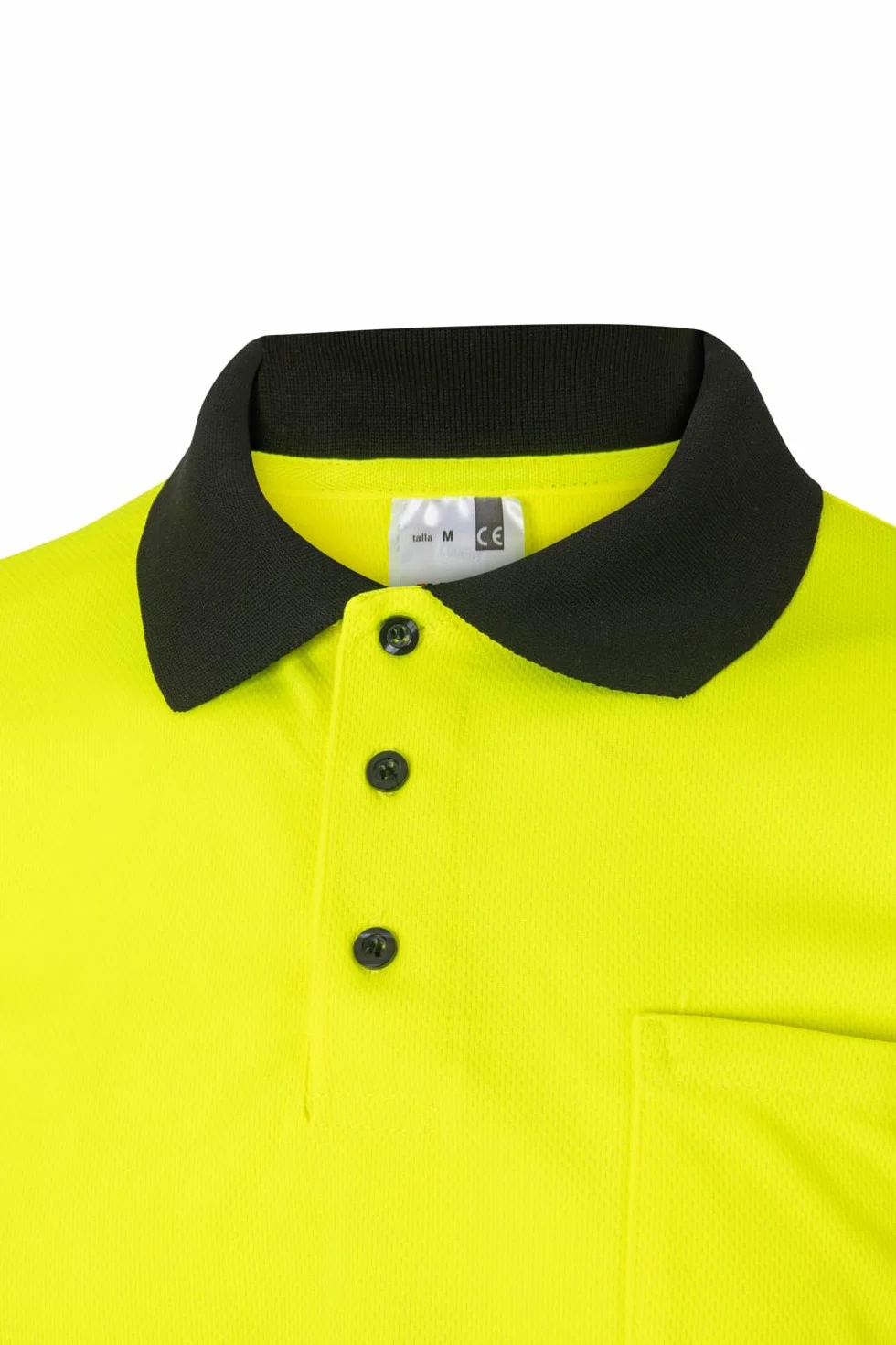 VELILLA Herren Poloshirt Zweifarbig Kurzärmelig Grau Neonorange