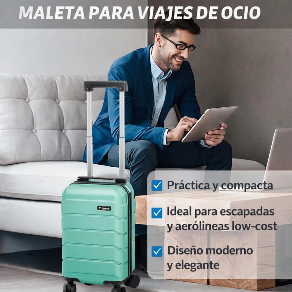 Maleta de Viaje Cabina 40x25x20cm 20L Upfly Underseat 16 XXS con Ruedas Desmontables