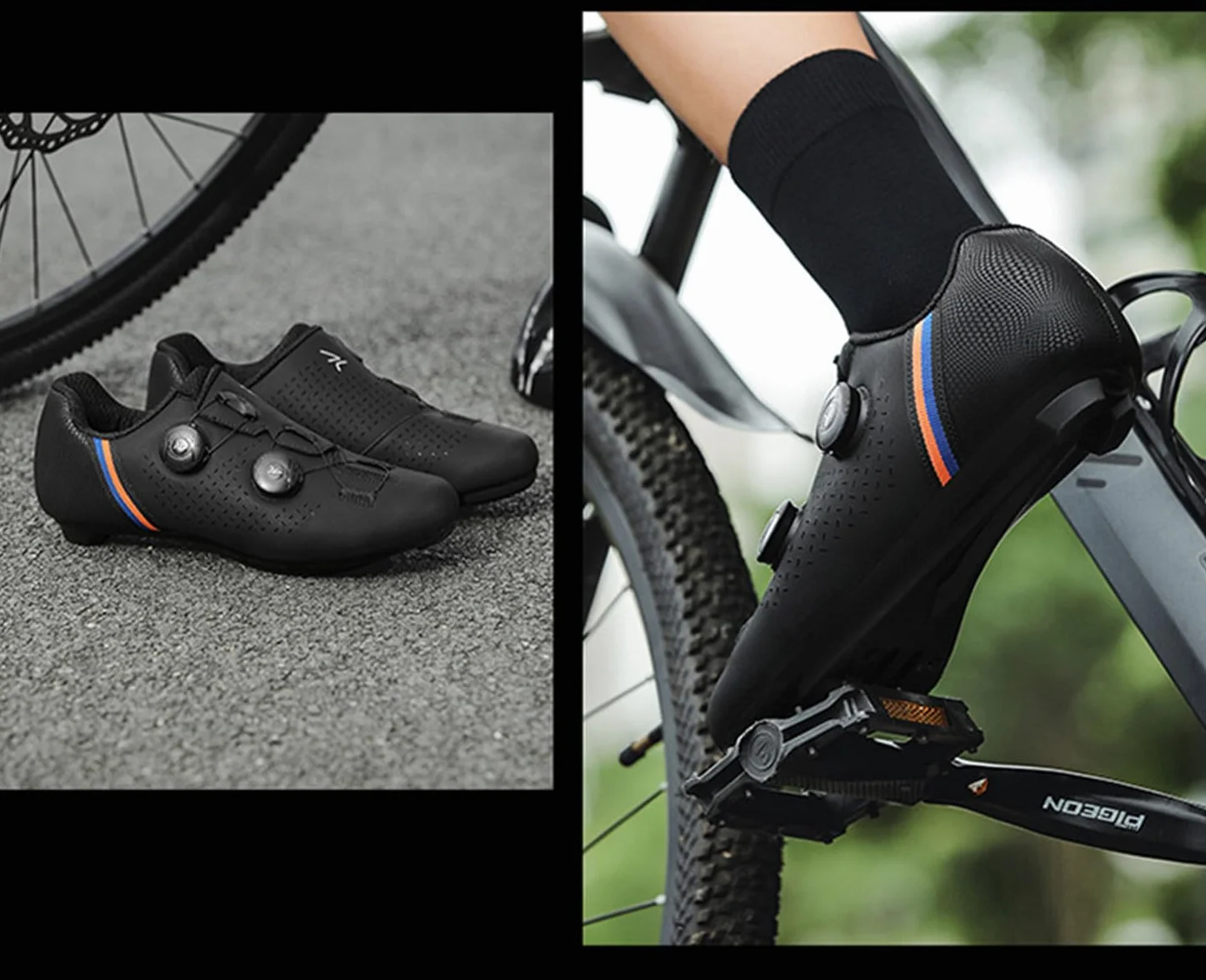 Zapatilla de Ciclismo MTB Hombre Mujer Zapatos Bicicleta Carretera Montaña Exterior Suela Goma Antideslizante Unisex 37-47 EU