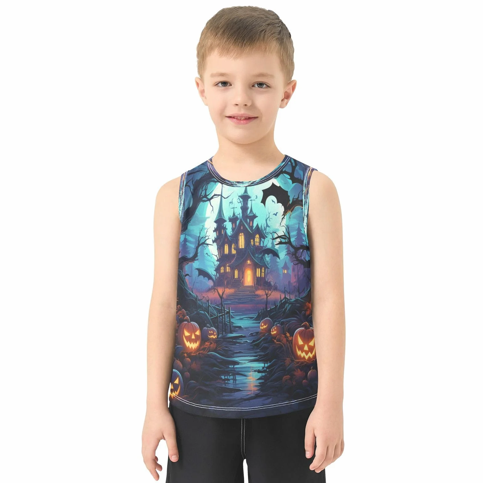 Bosque Oscuro Halloween Camisetas Sin Mangas Tank Top para Niños Jóvenes
