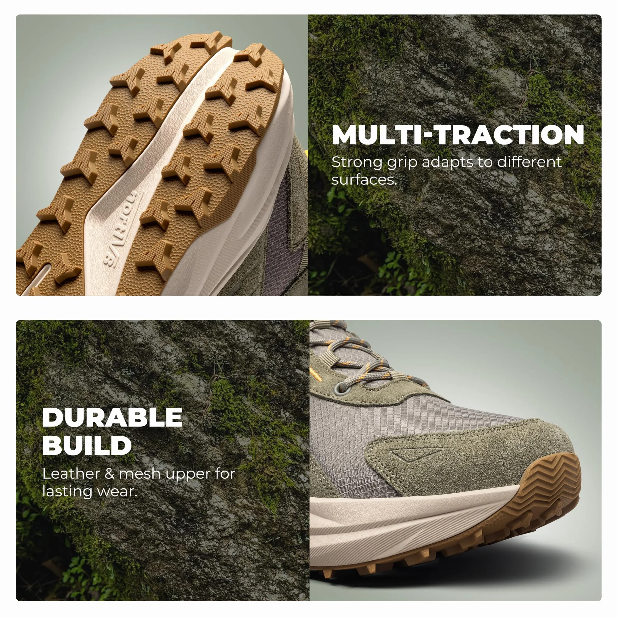 NORTIV 8 Botas Trekking Hombres Punta Ancha Impermeables Montaña Ligeros