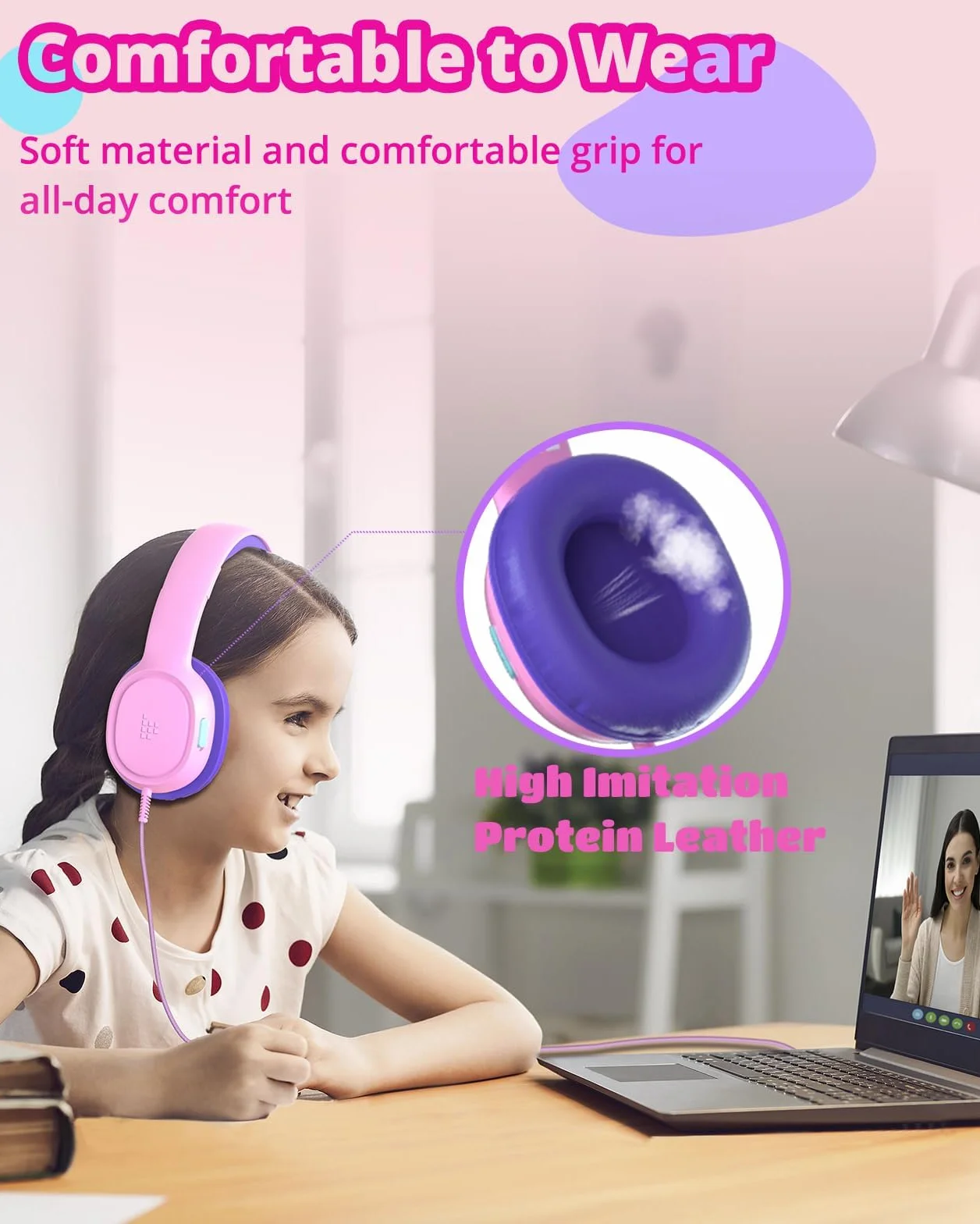 Tronsmart KH01 Auriculares para Niños Plegables 85/93dB HD Estéreo 3,5mm