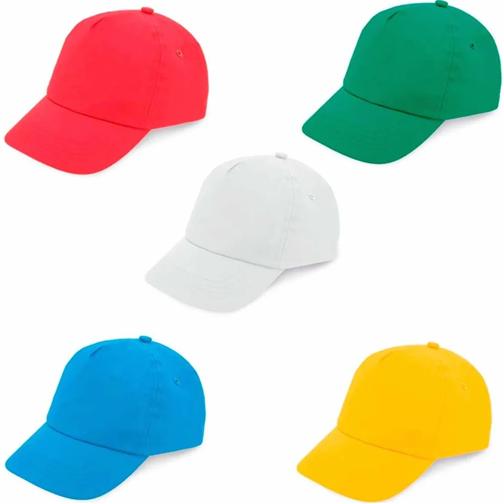 GORRA infantil de colores Lote 20 unidades Regalo niños Cumpleaños Bodas Comuniones fiestas colegio excursiones eventos