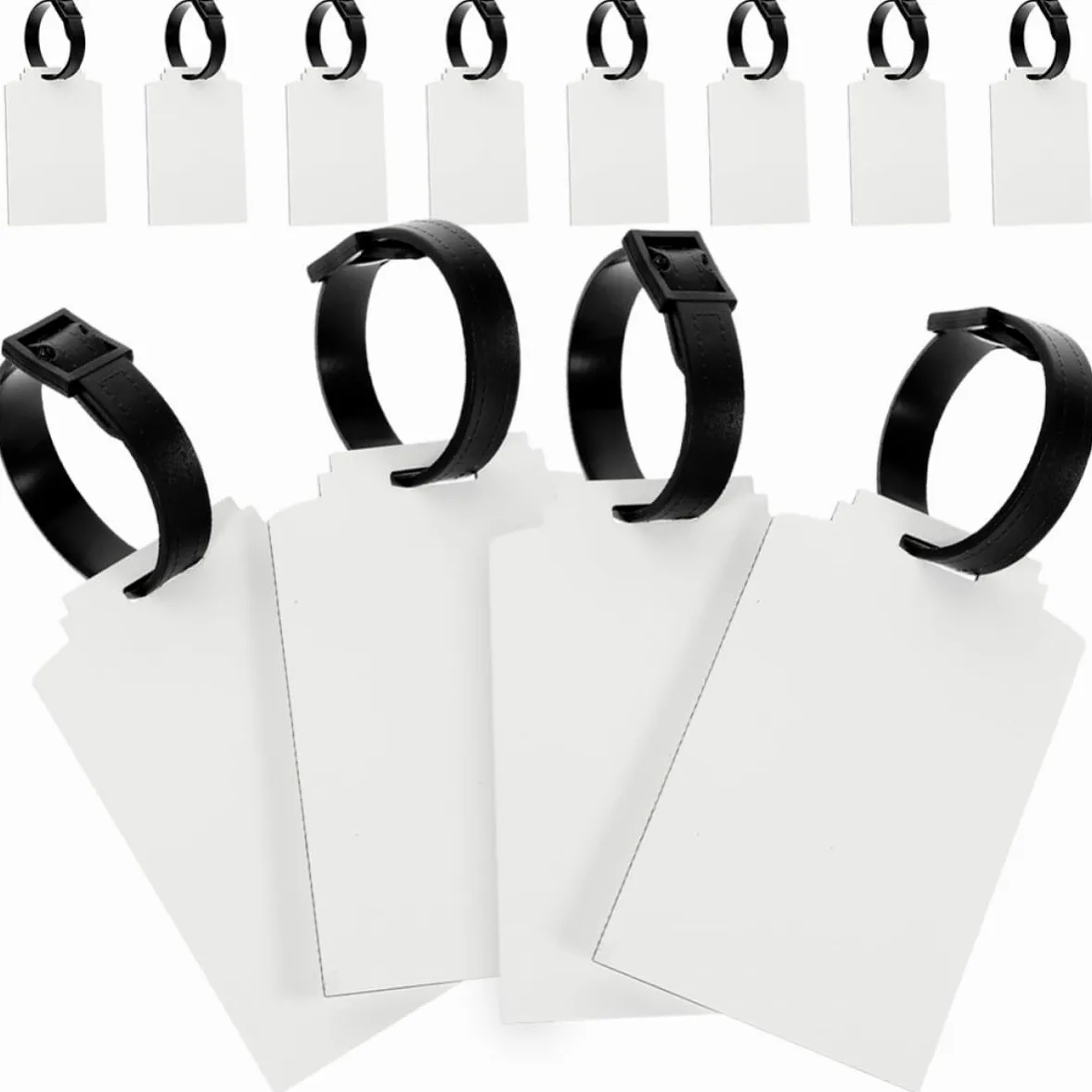 CRAFTHROU 30 Etiquetas de Equipaje en Blanco para Maletas y Bolsos, Material de Tablero de Densidad, Fácil de Llevar Viajes de Negocios o Vacaciones