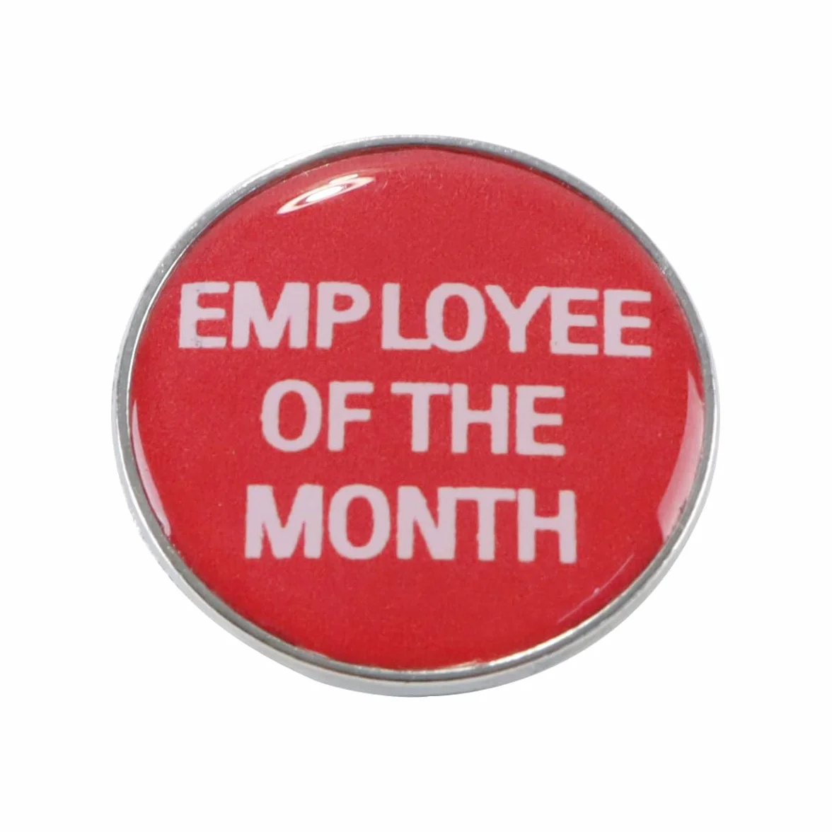 Alide Pin de esmalte rojo, Empleado del mes, Pin de solapa con premio "Jefe divertido", Suministros de incentivos, Broche con botón, Insignia de recompensa laboral