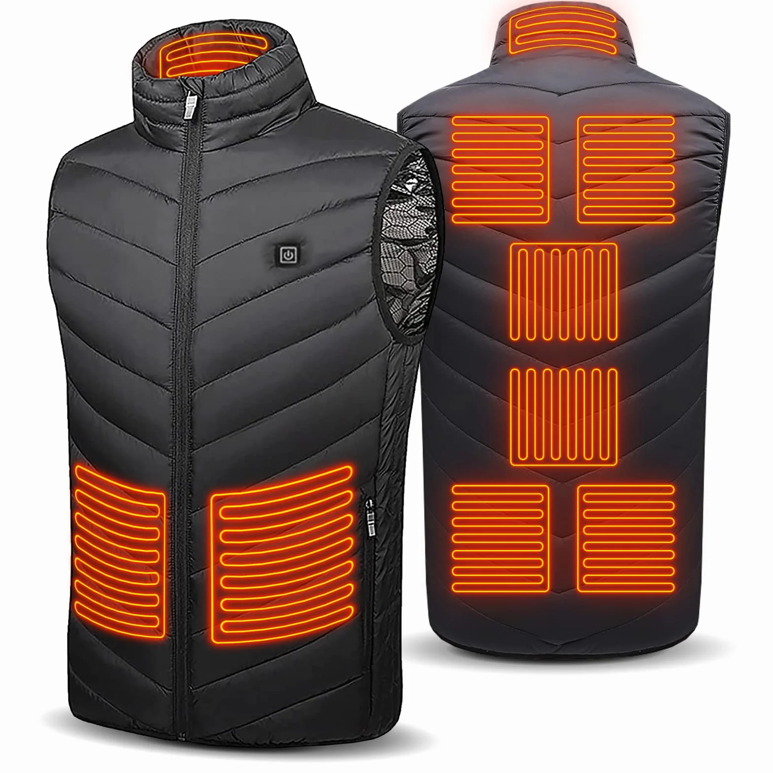 Chaqueta Calefactor Eléctrica USB 3 Temperaturas Ajustable Hombre Mujer Invierno