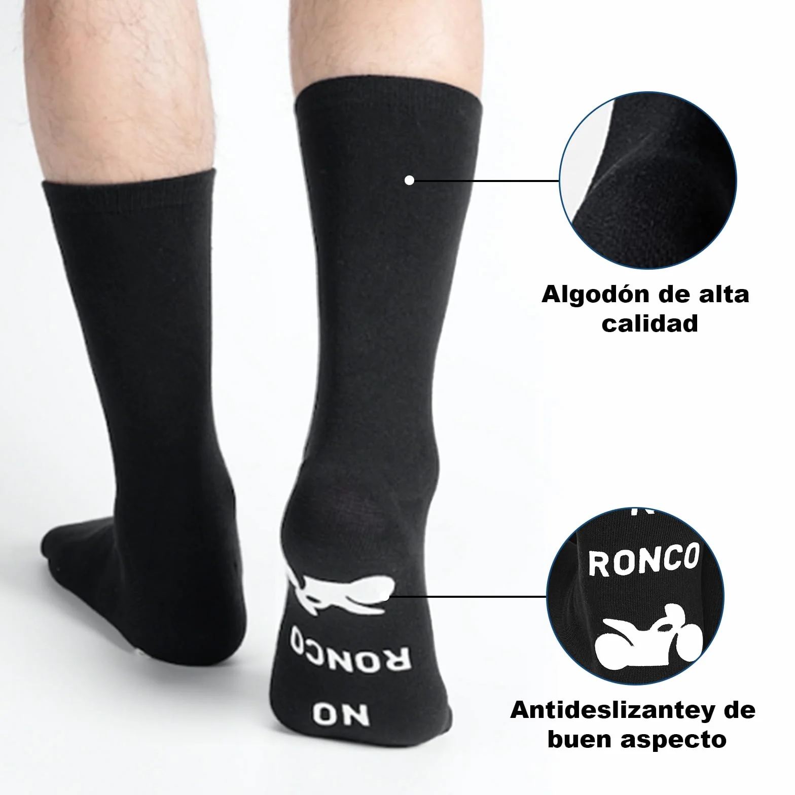 BONANGEL Calcetines Hombre Divertidos Moto Antideslizantes Algodón 39-46 Regalos Originales