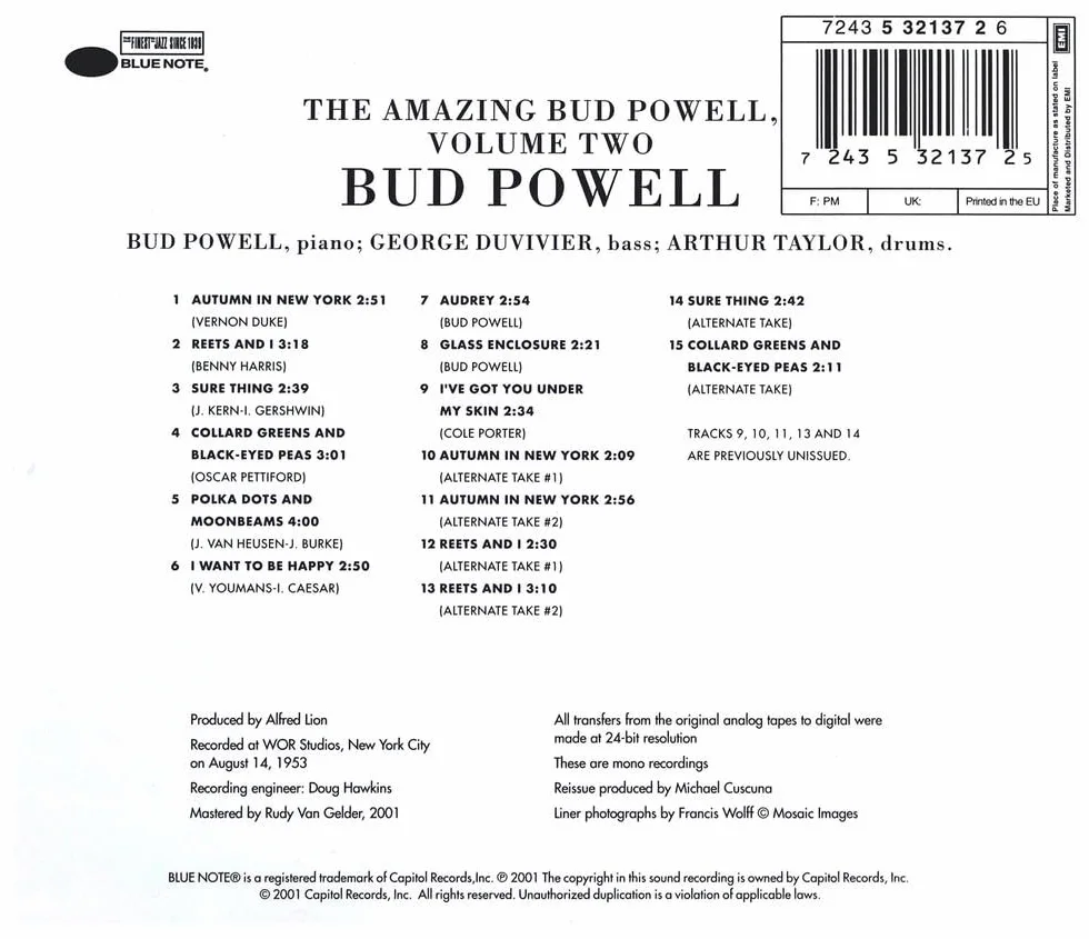 Bud Powell Vol 2 - RVG