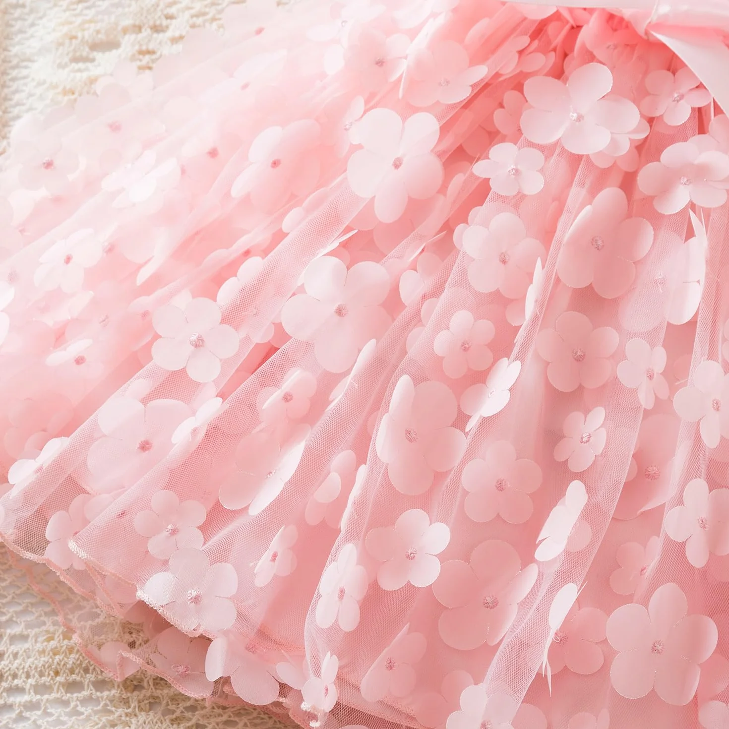 Vestido Tutú Floral Cielo Estrellado para Niña Pequeña Fiesta de Verano