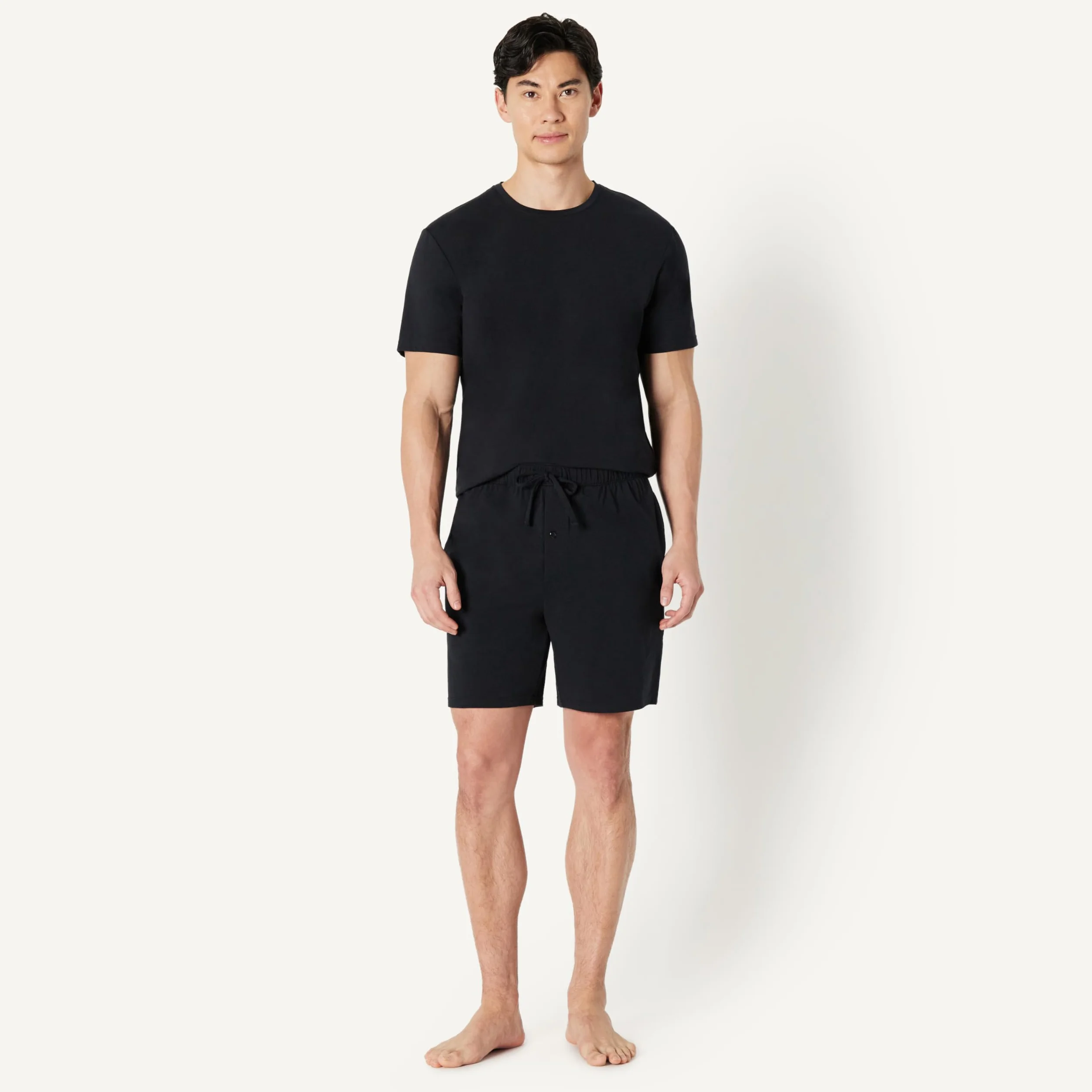 Amazon Essentials Hombre Conjunto de Pijama de algodón Modal, Camiseta Manga Corta y Pantalones Cortos