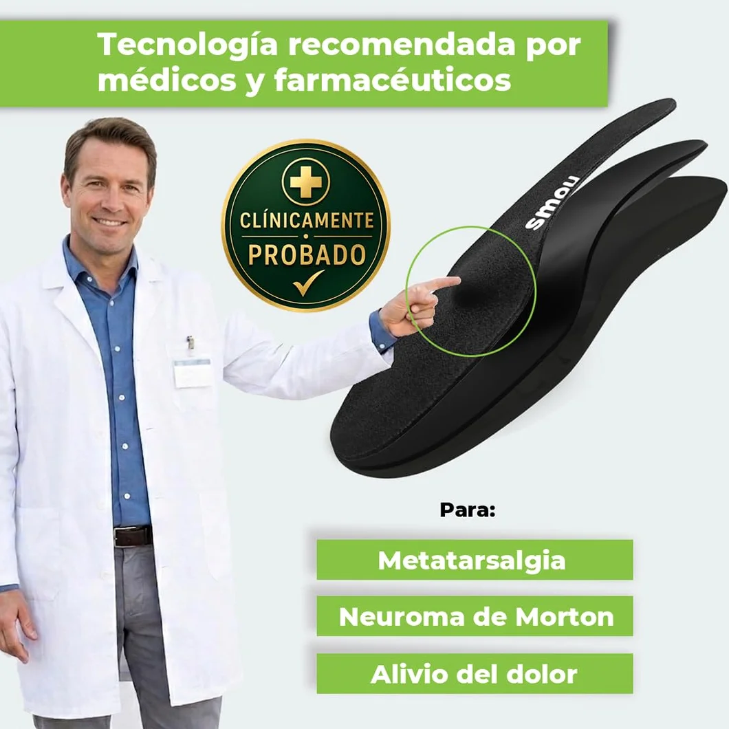 Plantillas Metatarsalgia SMOU Meta para Neuroma de Morton Dolor Metatarsal Almohadillas Metatarsianas Memory Foam Amortiguación Hombre Mujer