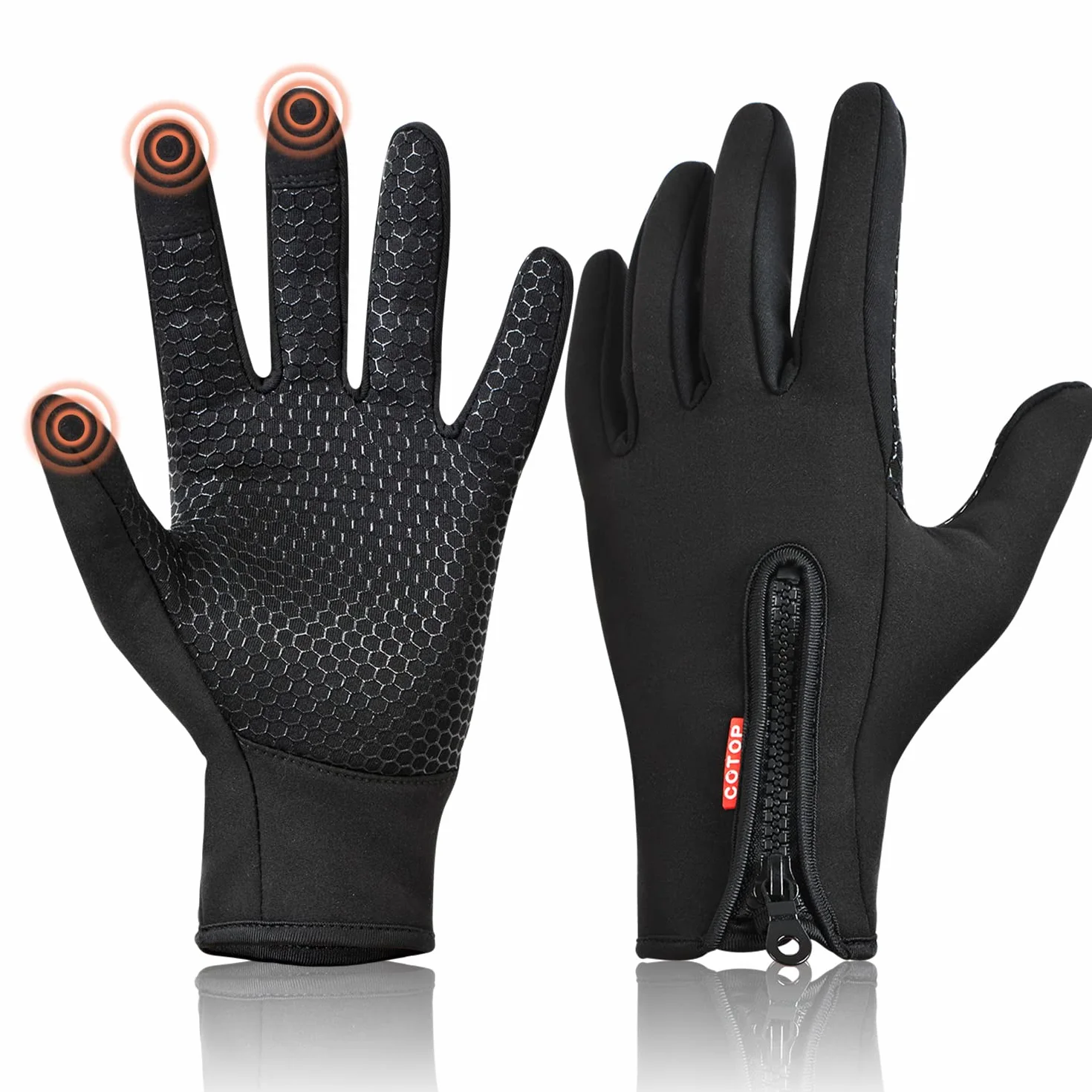 COTOP Guantes de Invierno Táctiles a Prueba de Viento para Ciclismo Caza y Camping