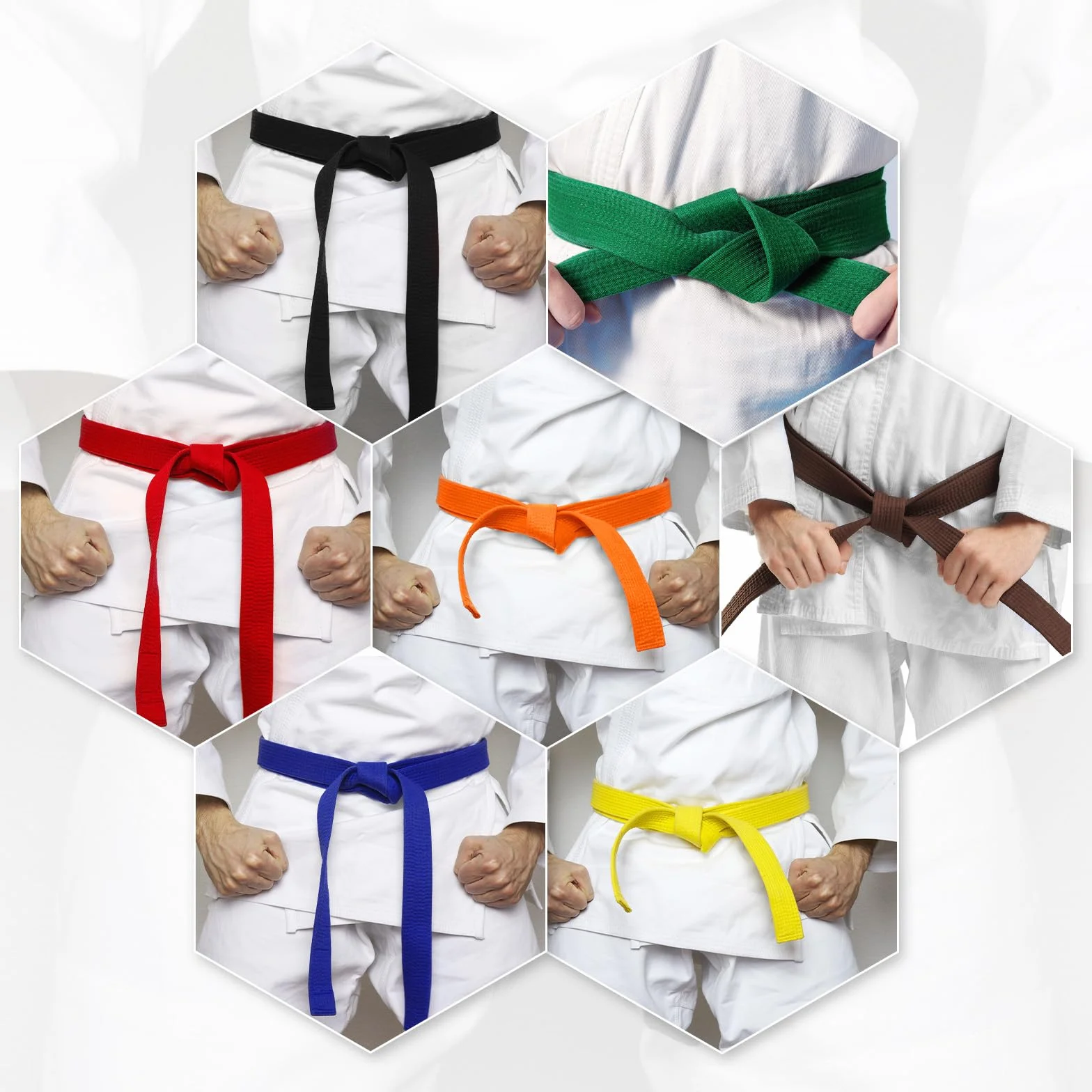 PATIKIL Cinturón de Taekwondo 1.6x7.2 Pies 2.2 Metros Poliéster Artes Marciales Rojo-Negro