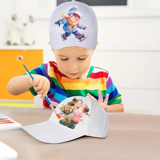 Gorras de Béisbol Blancas para Manualidades - Kit de 10 para Pintar y Graffiti