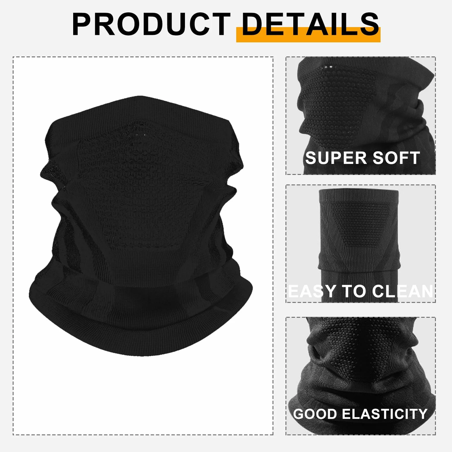 Calentador De Cuello Multifuncional Para Hombre Y Muje, Mascarilla De Alta Elasticidad, Transpirable Y Térmico Para Ciclismo, Esquí, Running Y Actividades Al Aire Libre, Bufanda Tubular