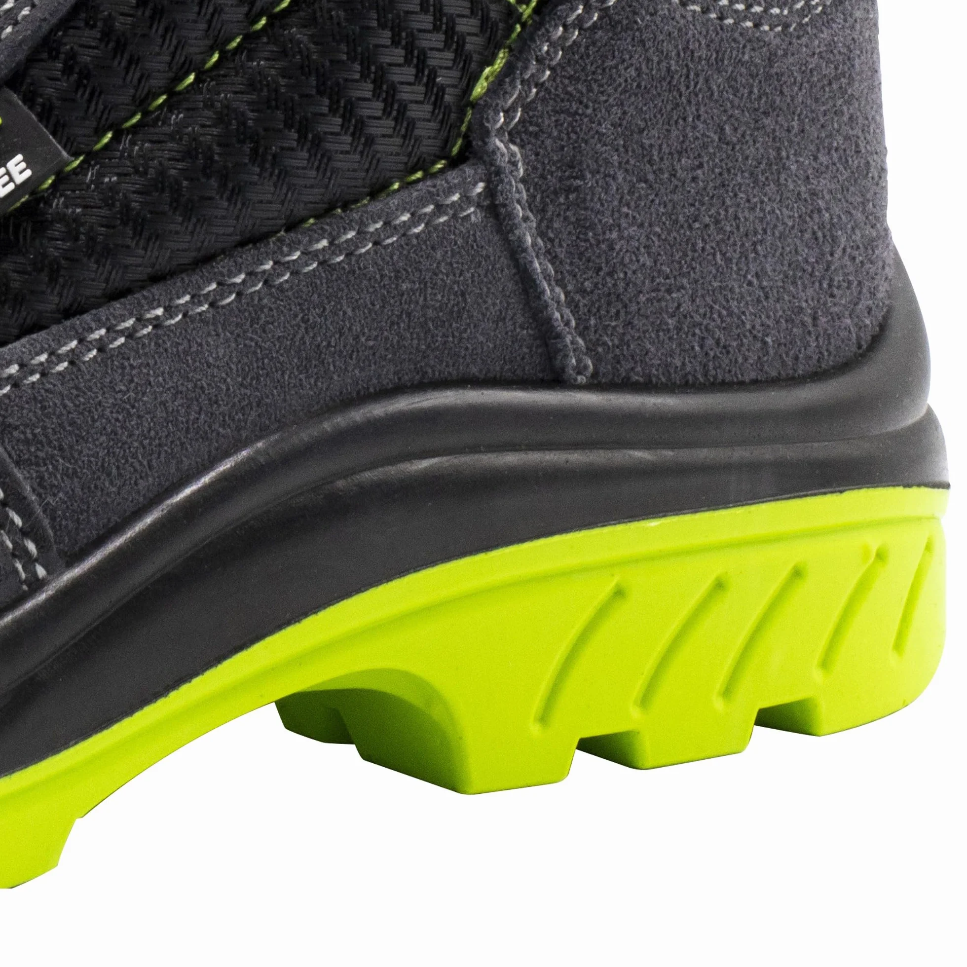 Bellota 72309S1P Bota de Seguridad Piel Serraje Transpirable Resistente Golpes Rozaduras Negro Verde