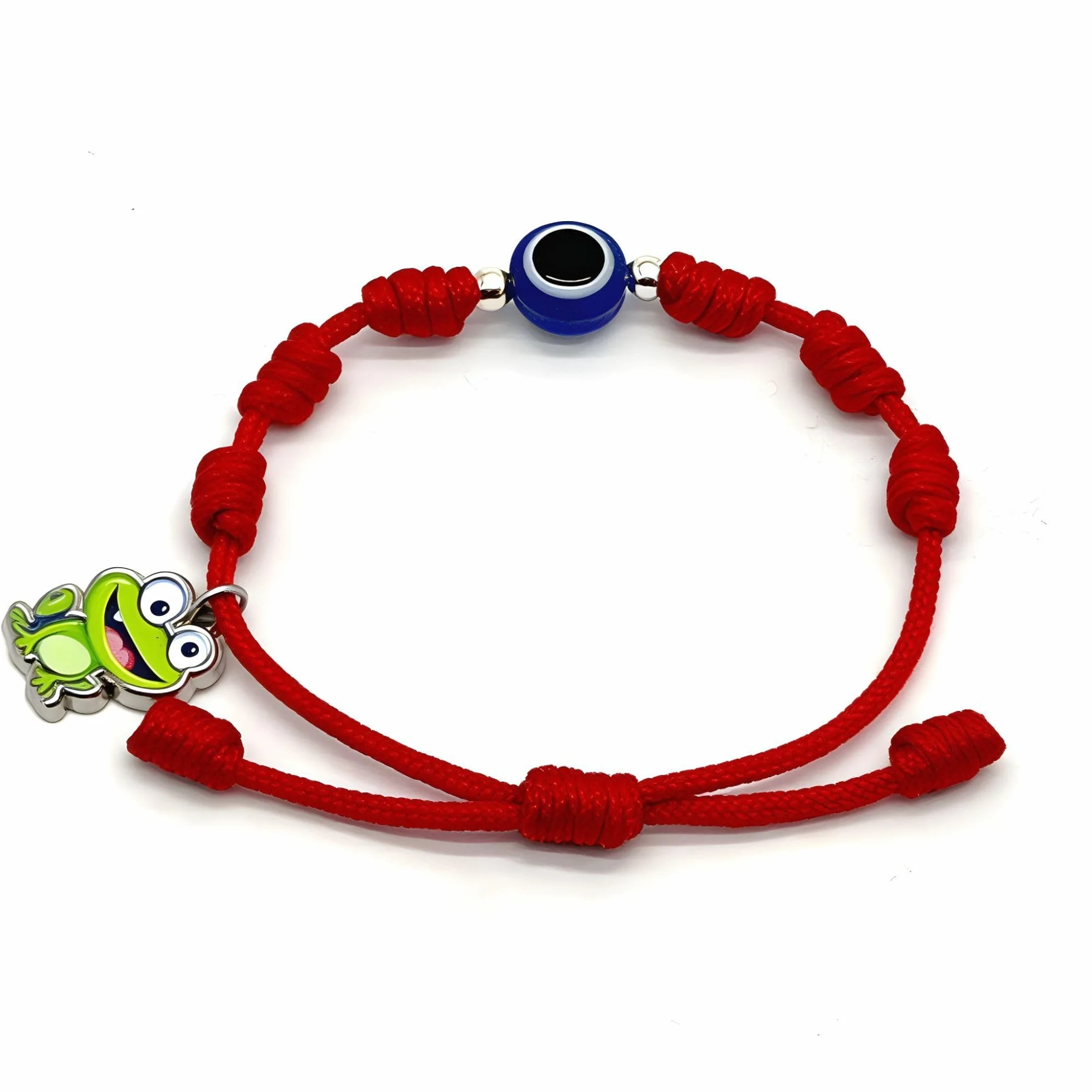 Pulsera de nudos ojo turco bebé roja contra mal de ojo amuleto buena suerte hilo rojo protección niños talla especial