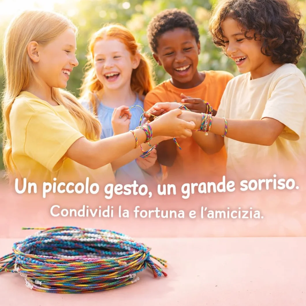 Pulseras Brasileñas de la Amistad Juego de 100 Piezas Multicolor Entrelazadas Amuleto de Buena Suerte