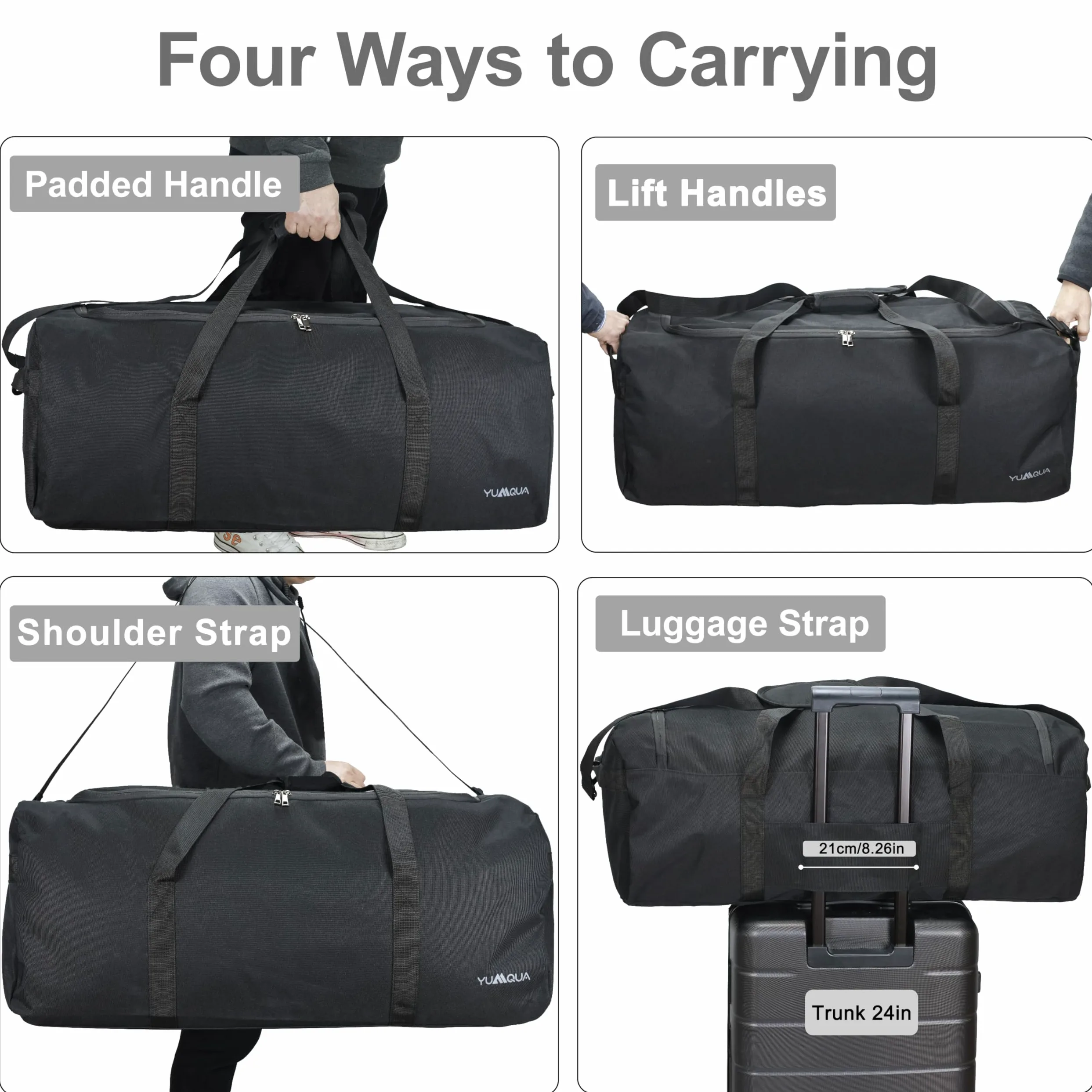 Bolsa de Viaje Grande, 100L Bolso de Viaje para Hombre, Grandes Bolsas de Fin de Semana, Bolsa Deporte Grande para Mujer, Viajes, Deportes, Mudanzas, Artículos Esenciales para Acampar, Almacenamiento