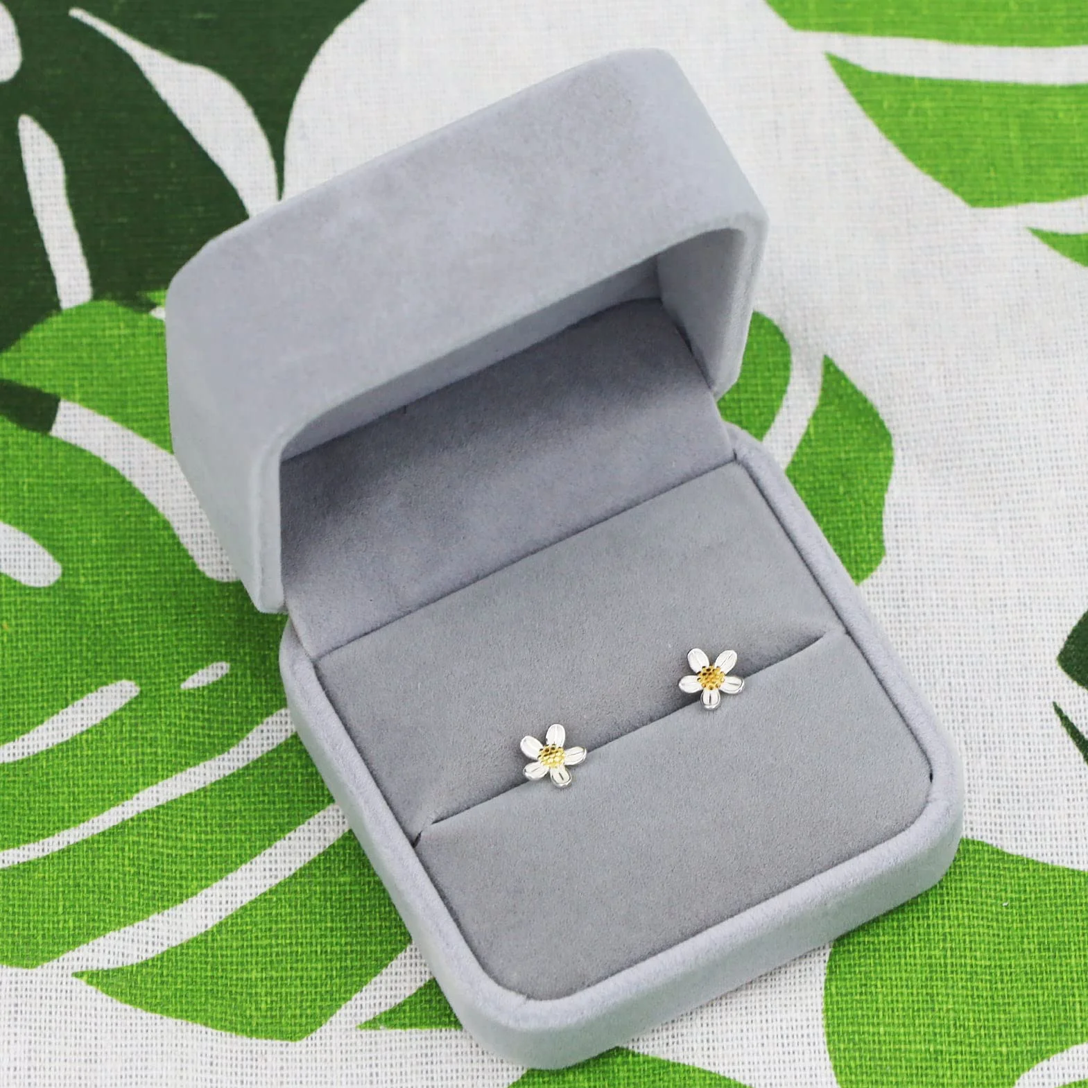Caja de regalo para anillos de terciopelo, 70 x 70 x 40 mm