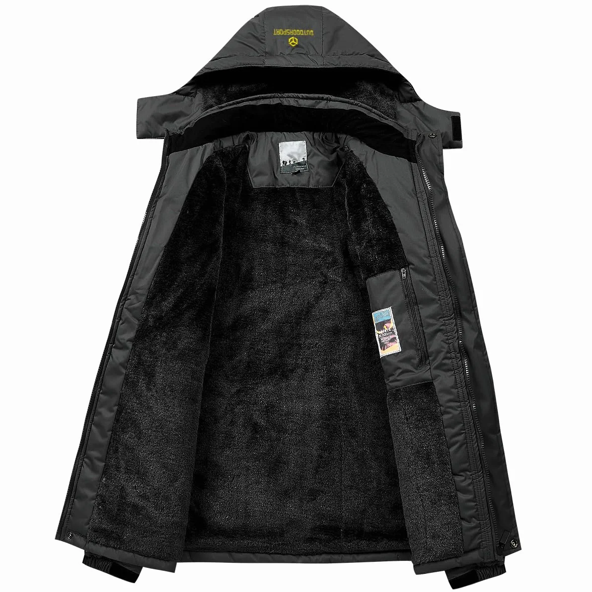 CARWORNIC Chaqueta de esquí de montaña para hombre resistente al viento con capucha