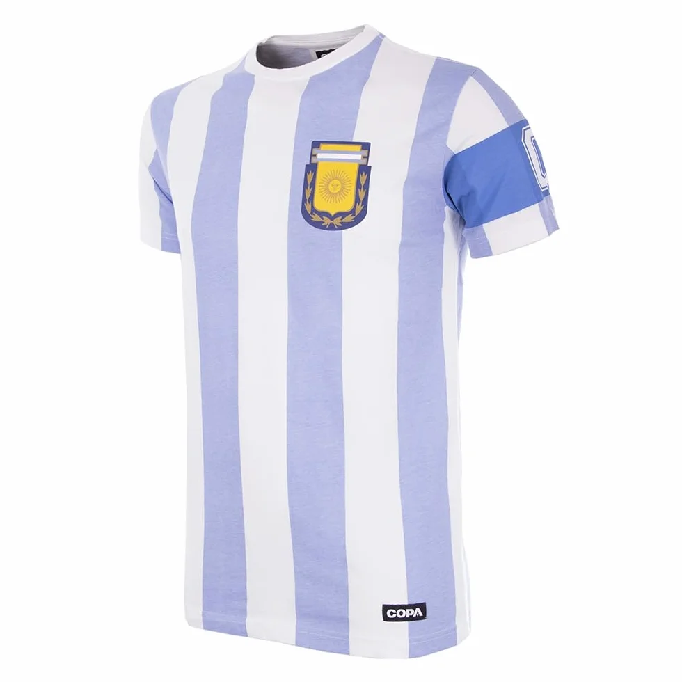Copa Football Argentina Capitano Camiseta Hombre Blanco XS