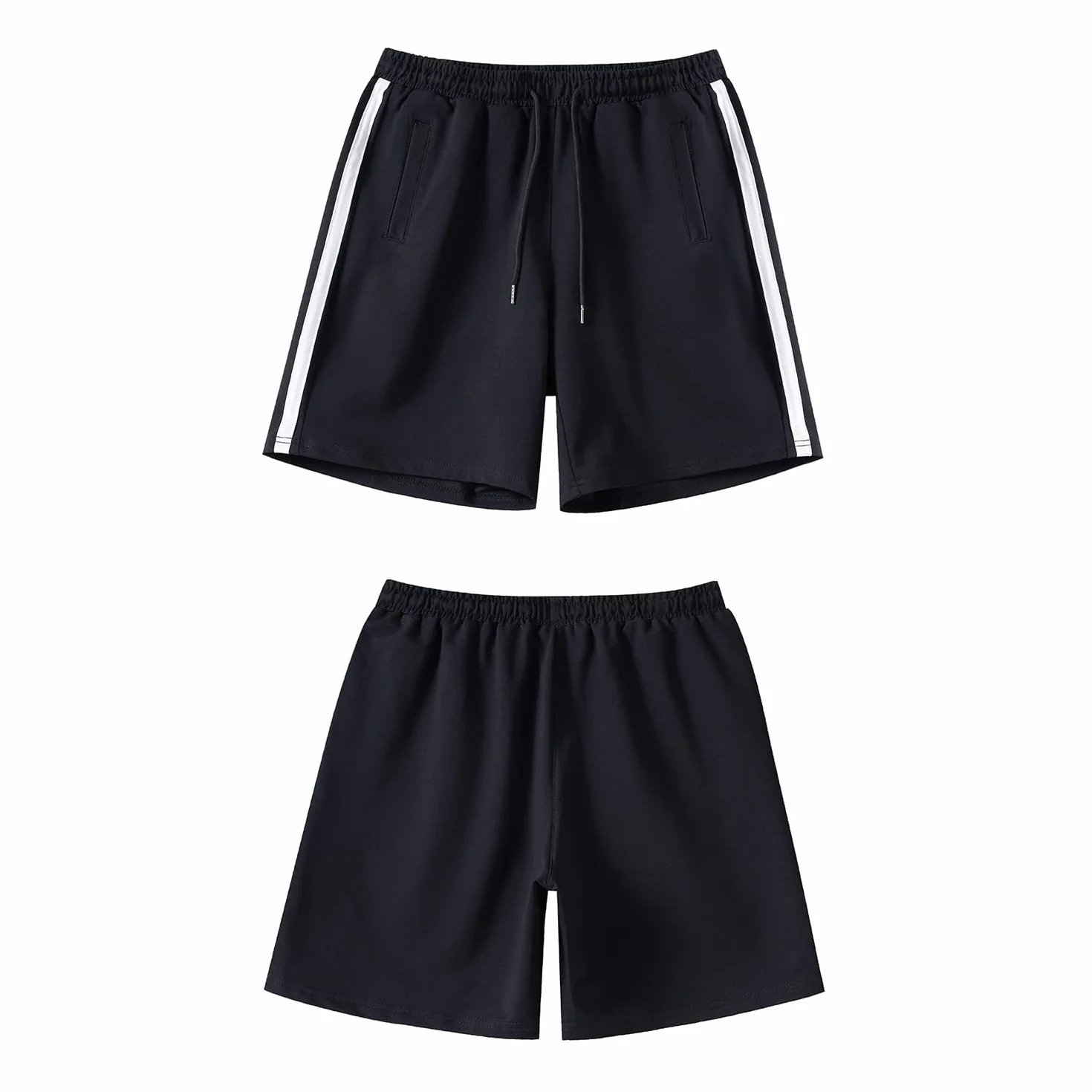 Pantalones Cortos Hombre Algodón Bermuda Transpirable Elásticos Deportivo para Correr Yoga con Bolsillos