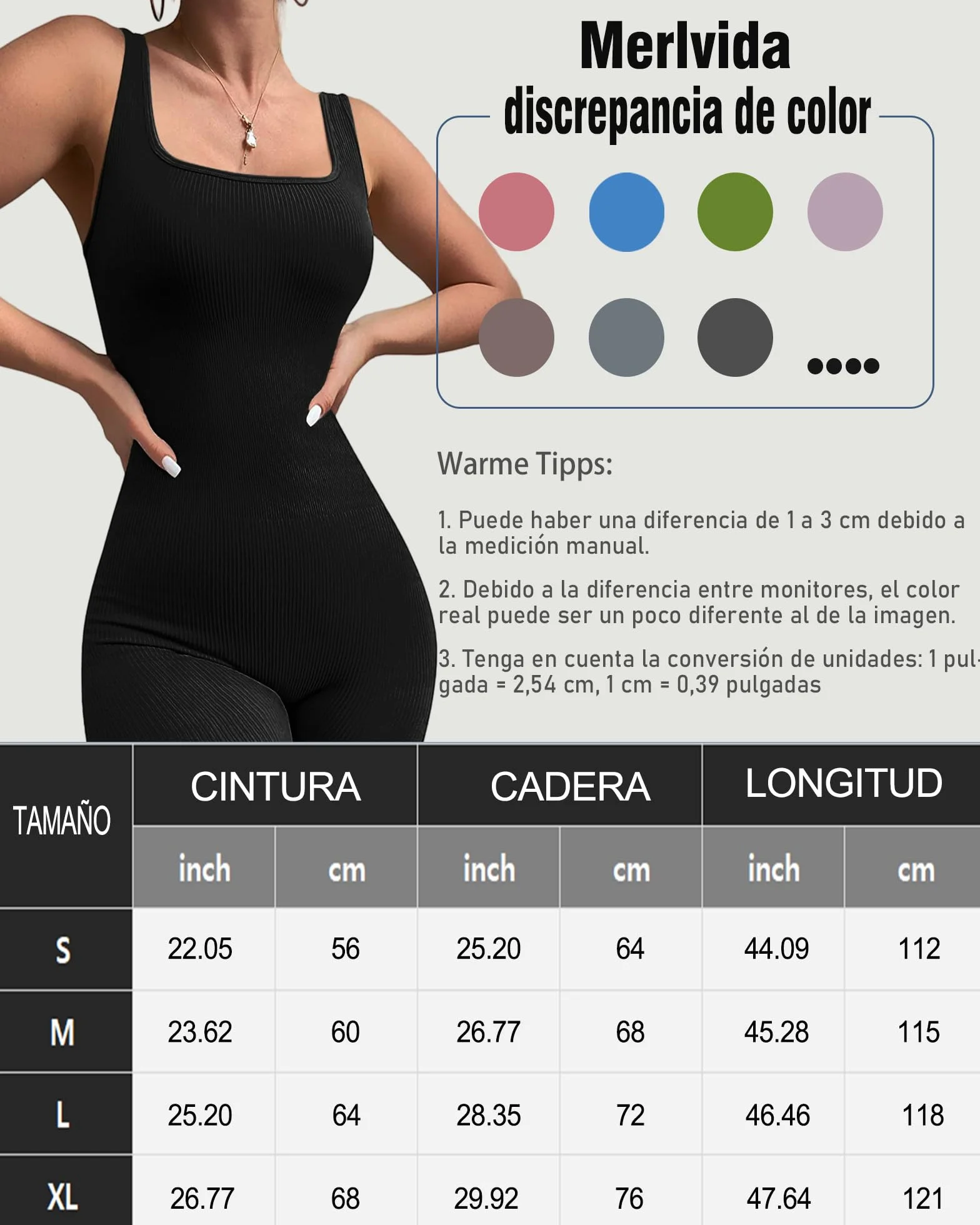 Merlvida Mono Deportivo Mujer sin Costuras Jumpsuit Ajustado Body Overol Ropa Gimnasio Fitness Yoga