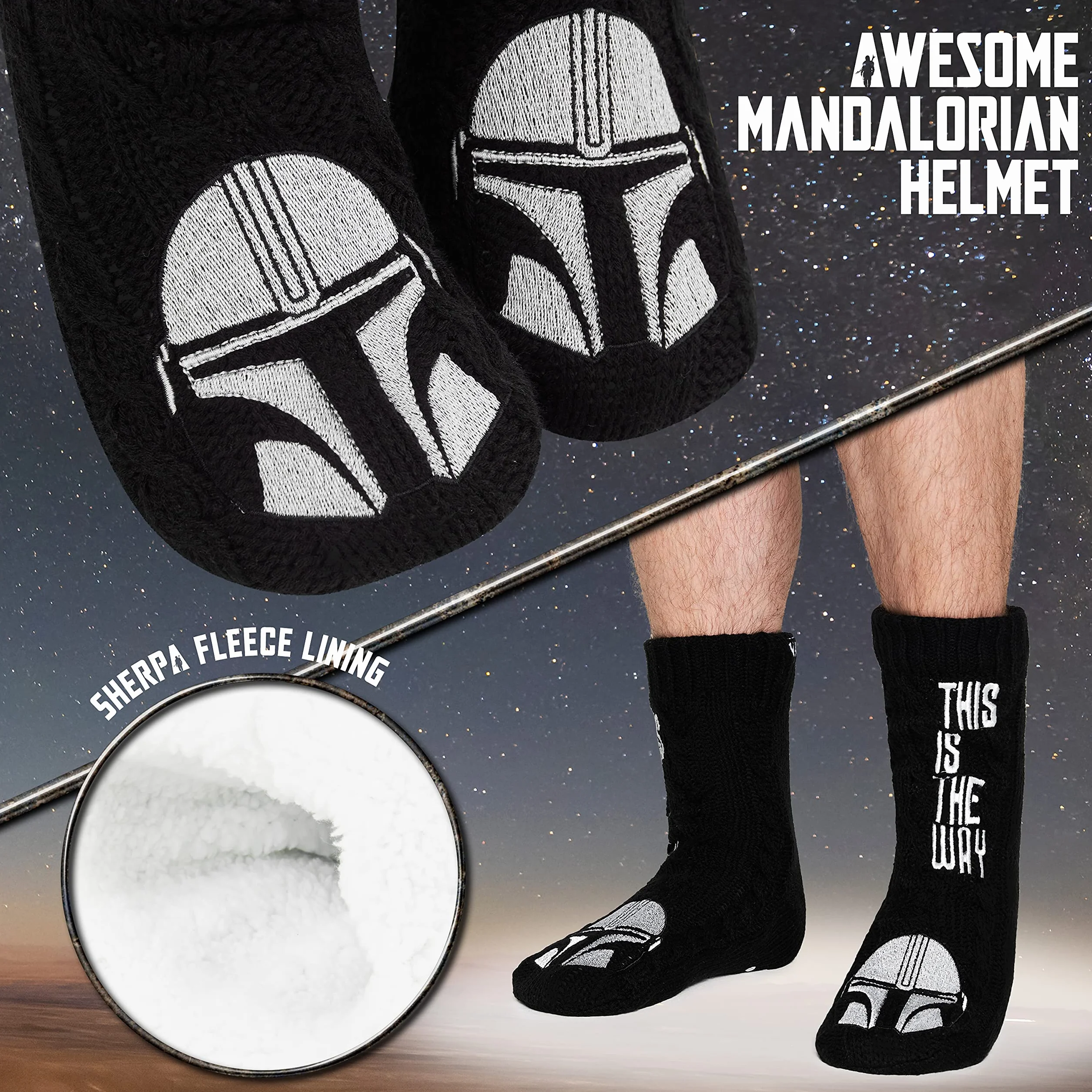 Disney The Mandalorian Calcetines Hombre Antideslizantes Baby Yoda Andar por Casa