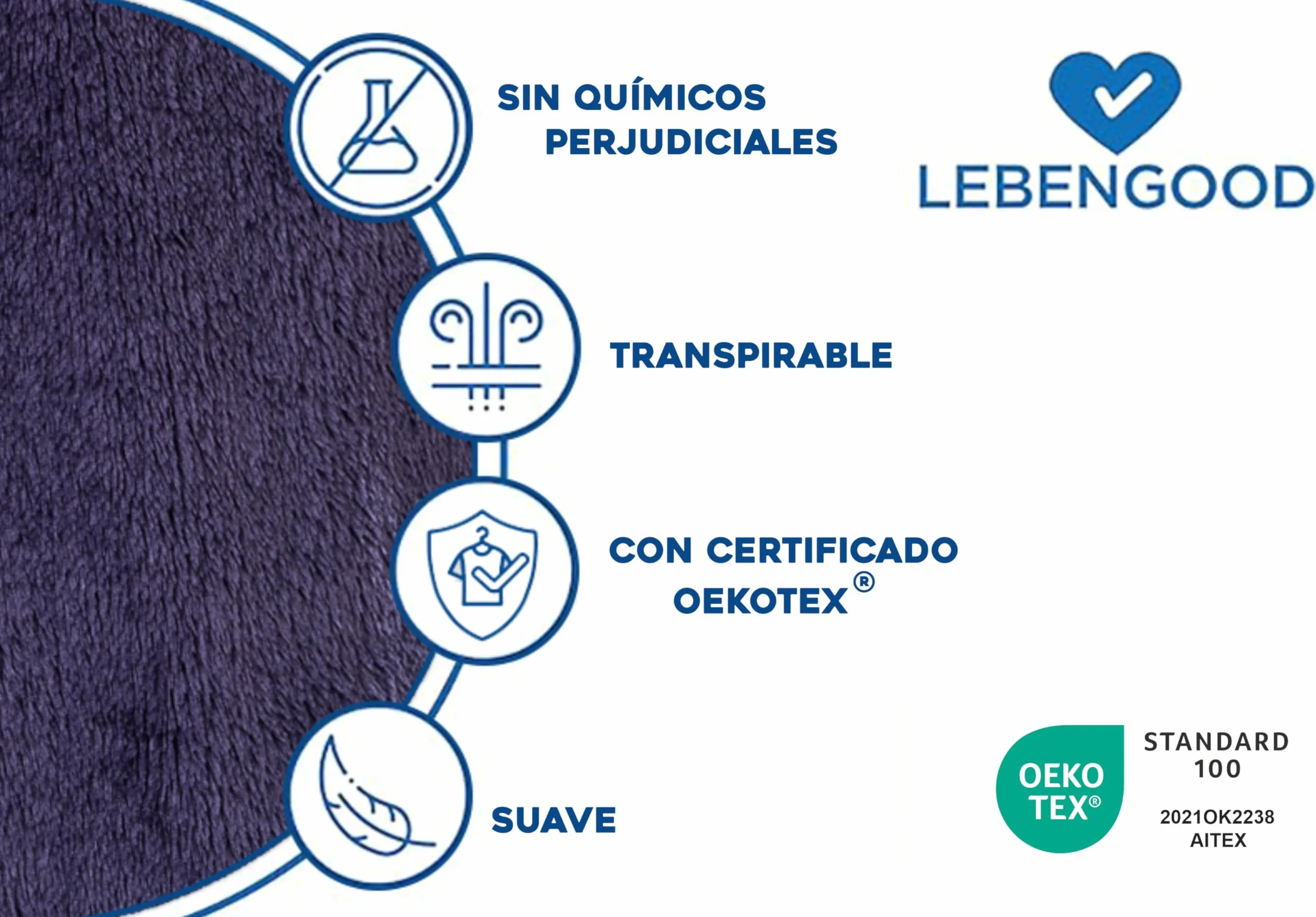 LEBENGOOD Bata Hombre Invierno, Albornoz Hombre Coralina, Batas de Casa Polar, Suave, Acogedor, Microfibra OEKO-TEX®
