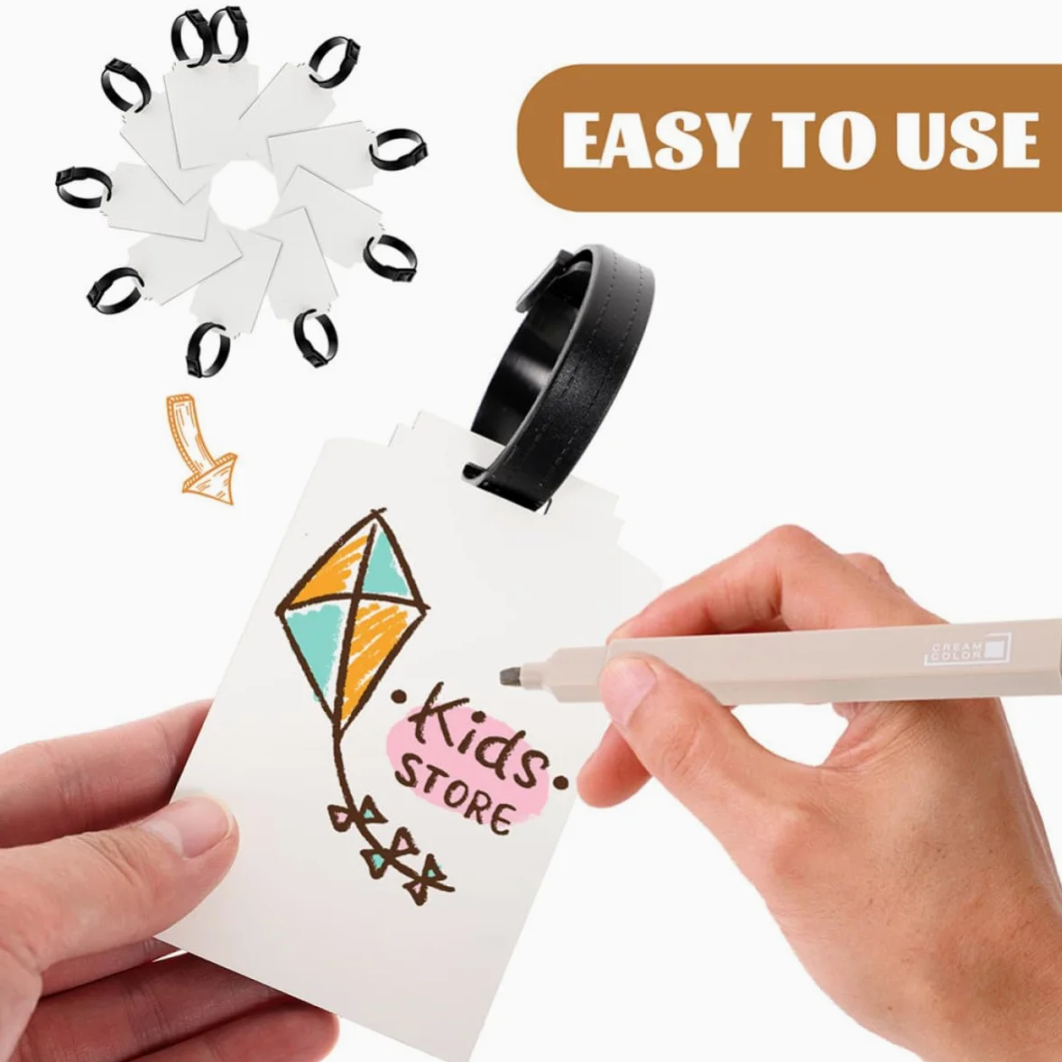 CRAFTHROU 30 Etiquetas de Equipaje en Blanco para Maletas y Bolsos, Material de Tablero de Densidad, Fácil de Llevar Viajes de Negocios o Vacaciones