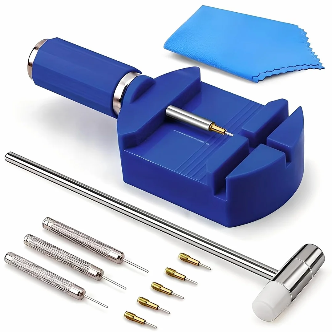 Kit Reparacion Relojes, Herramienta Correa Reloj, Acortar Ajustar Correa, Reemplazo Pins, Martillo, Punzón