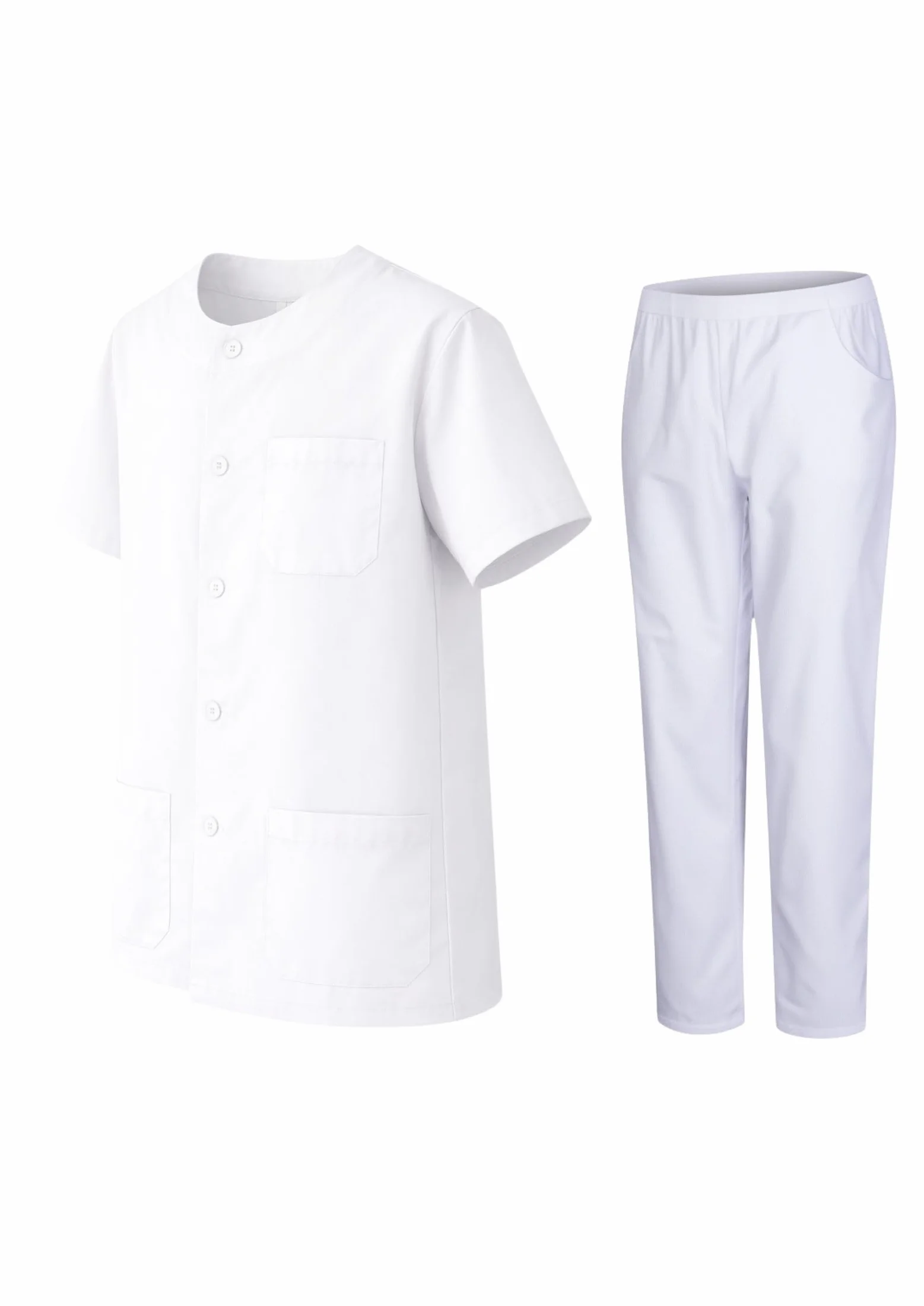 Victory Uniforme Sanitario Casaca Pantalón Transpirable Resistente 190g Mezcla Algodón Poliéster Serie 832&8312
