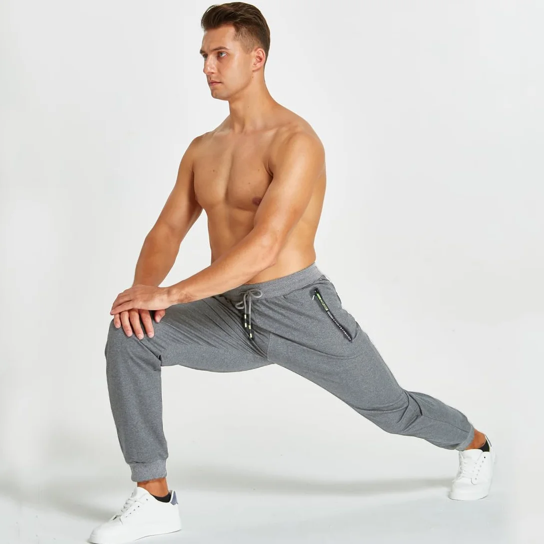 ZOXOZ Pantalones Hombre Casual Chándal Algodón Cintura Elástica