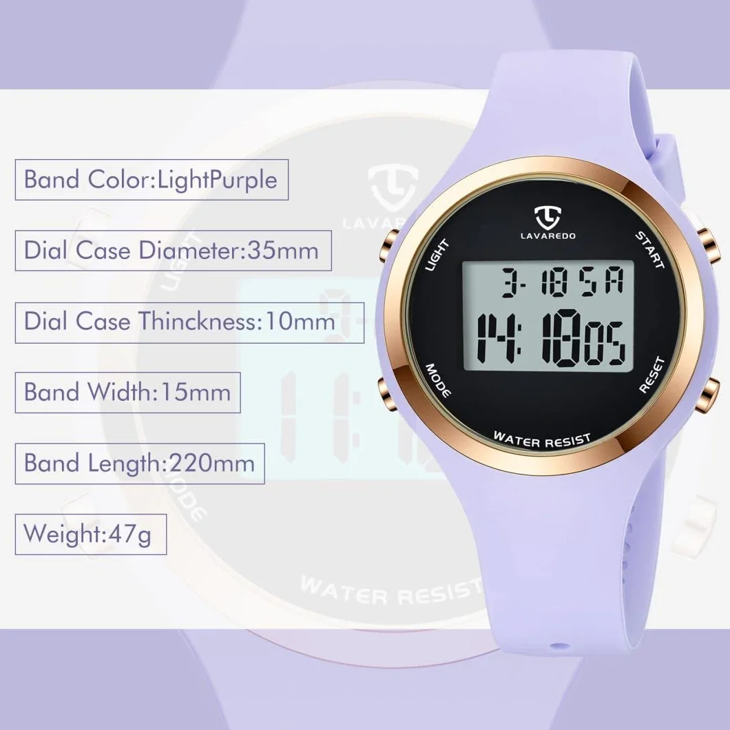 BEN NEVIS Reloj Digital para Niñas y Niños con Alarma, Luz LED, Cronómetro, Calendario, 12/24 Horas, Correa de Silicona