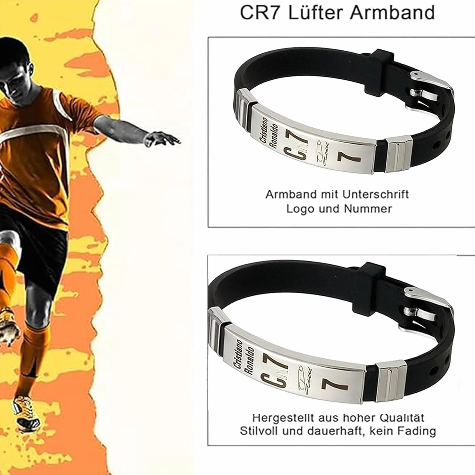Juego de Cadena con Collar y Pulsera de Fútbol para Niños - Camiseta de Fútbol
