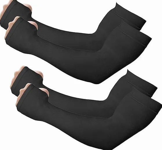 Mangas Brazos Protección UV con Pulgar para Hombre Mujer Deportes Verano Fútbol Golf Ciclismo