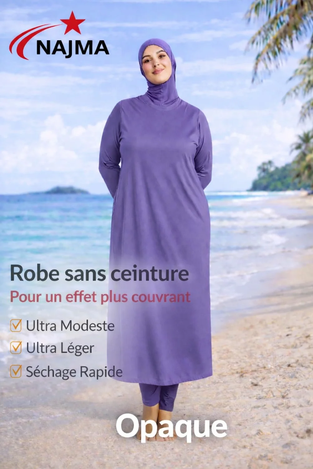 Burkini para Mujeres Musulmanas de 5 Piezas - Hiyab Legalizado - Traje de Baño Completo Secado Rápido