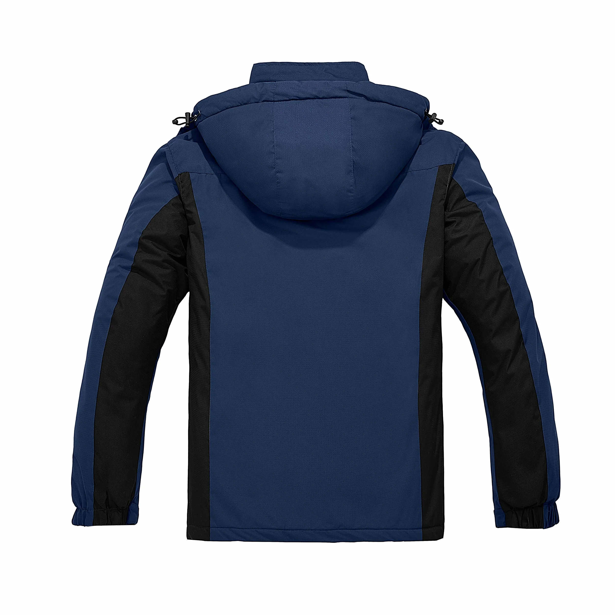 Wantdo Chaqueta de Esquí Impermeable Montaña Aislada con Vellón Cálida Invierno Snowboard Parka Nieve Capucha Hombre Azul Oscuro Large
