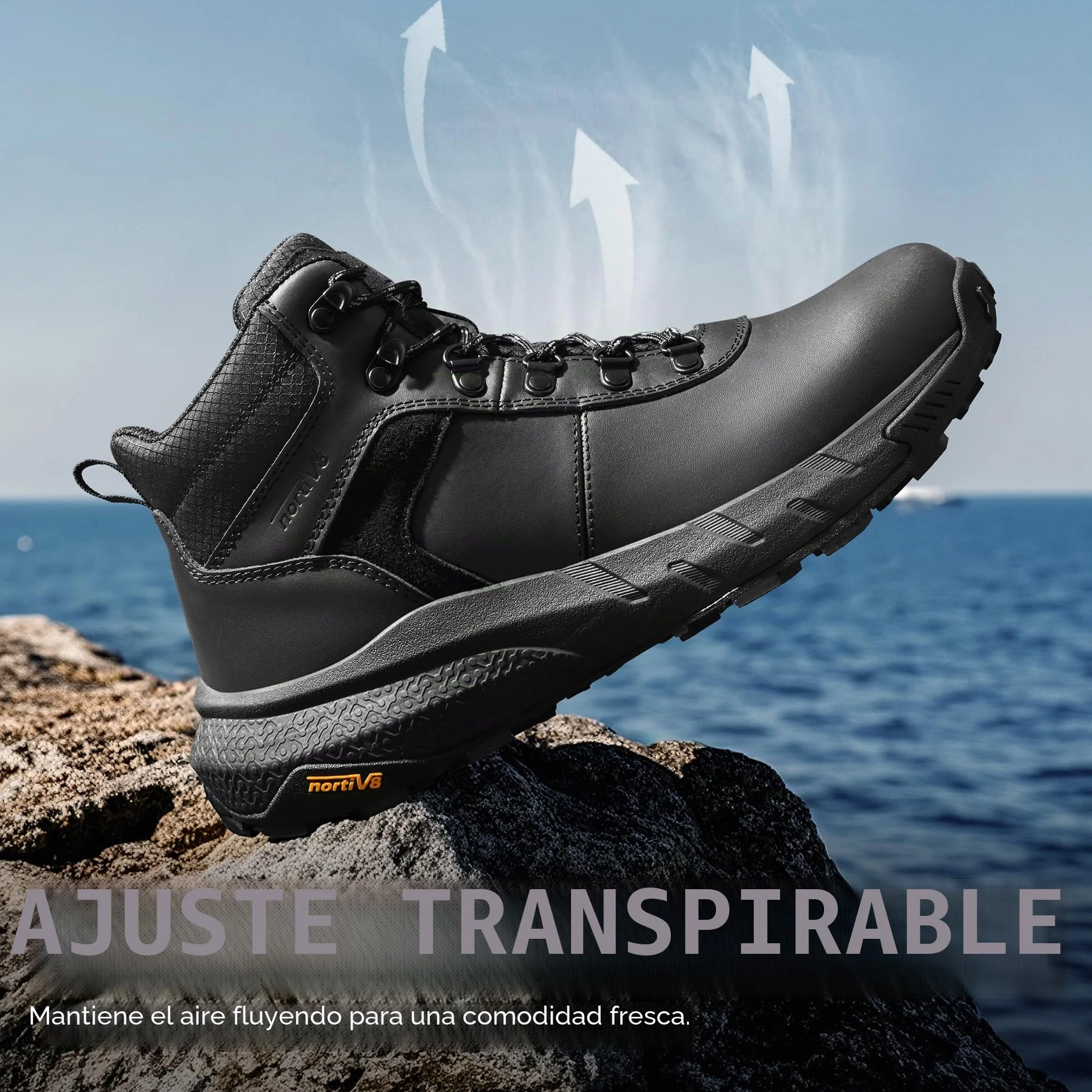 NORTIV 8 Botas Trekking Impermeables Antideslizantes Zapatos de Senderismo Montaña