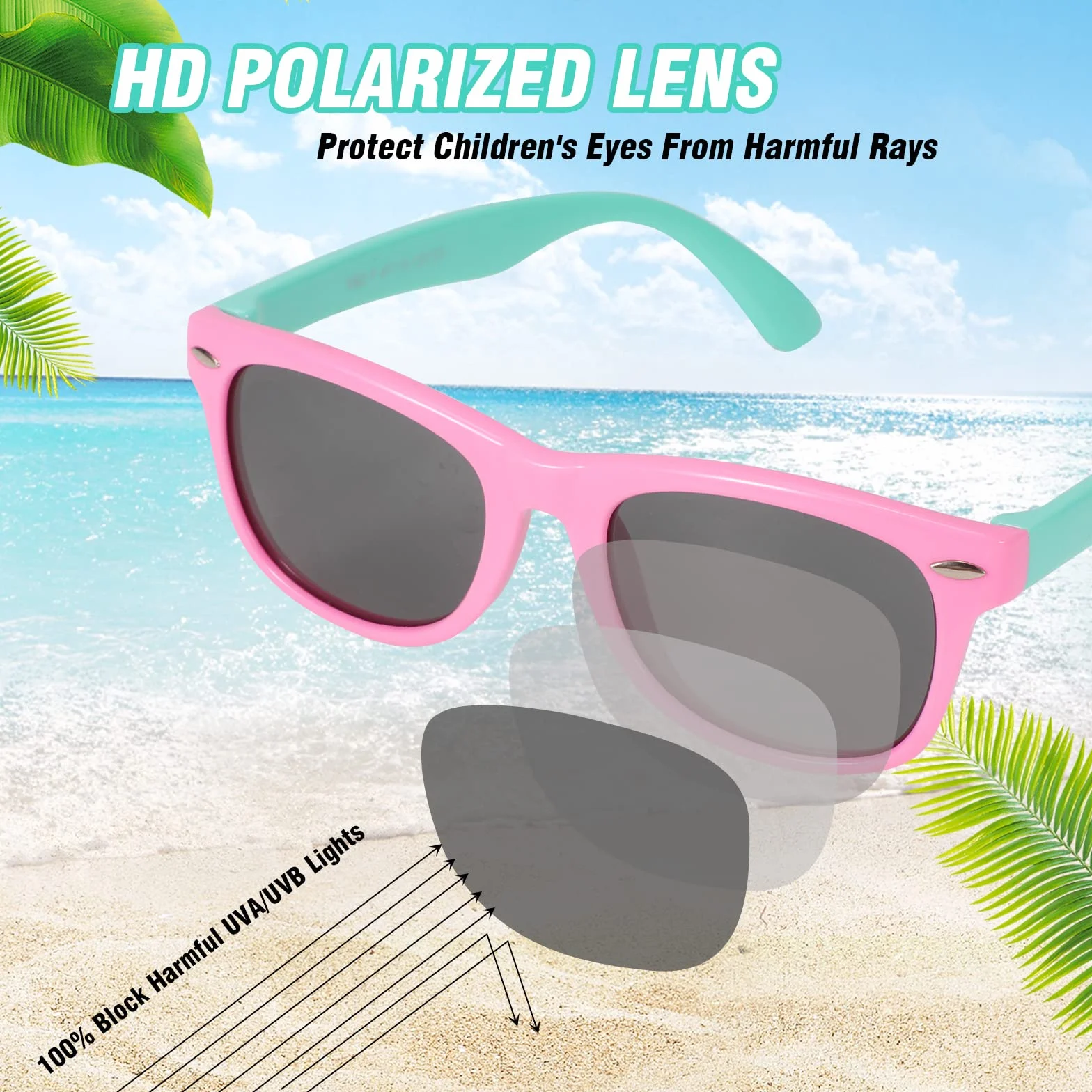 HIFOT Gafas de Sol Polarizadas para Bebé Niño y Niña UV400 Protección 3-12 Años