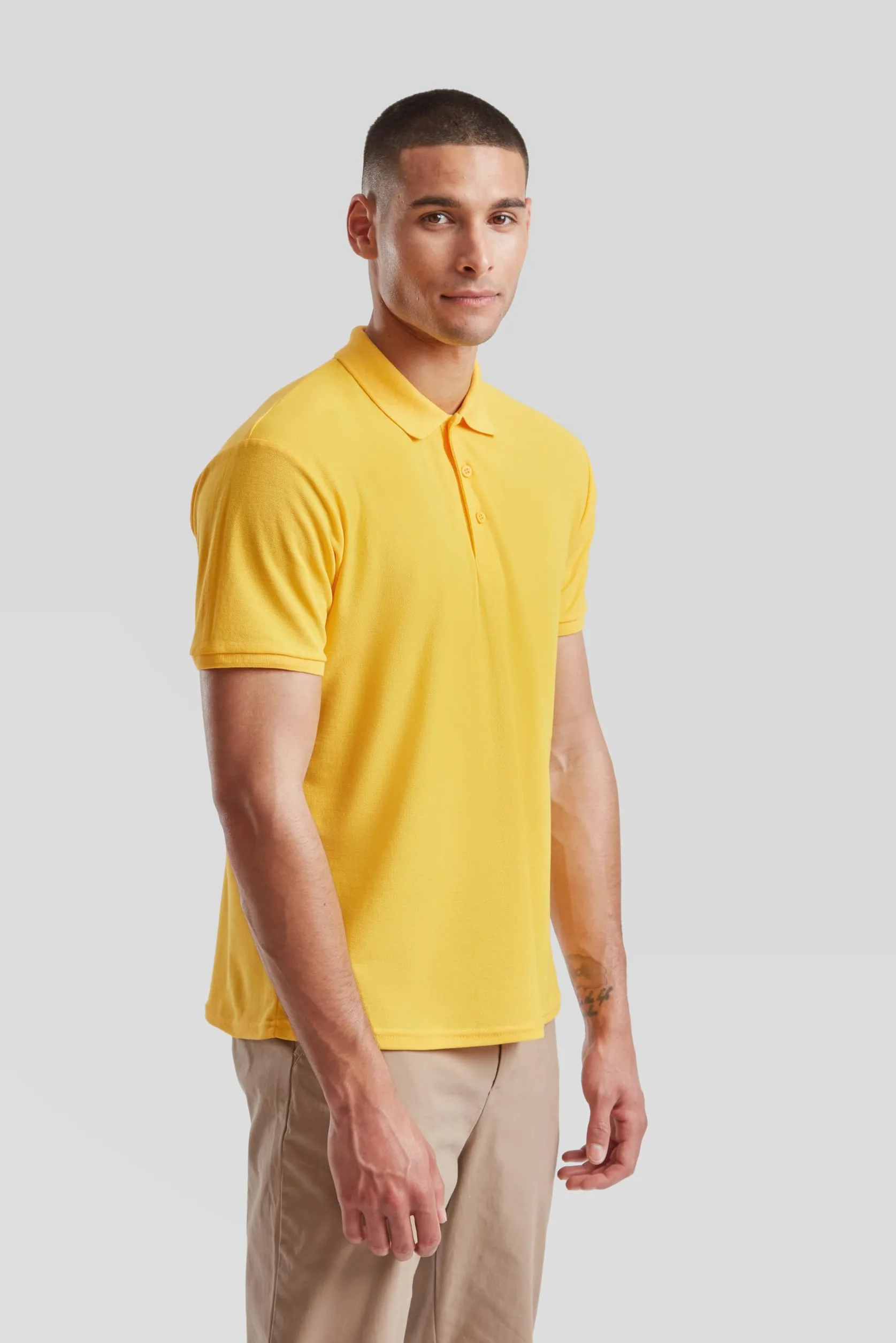 Fruit of the Loom 3 Pack 65/35 Polo | Polo de fácil cuidado hecho de poliéster y algodón reciclado + bolsa de tela MyShirt gratis