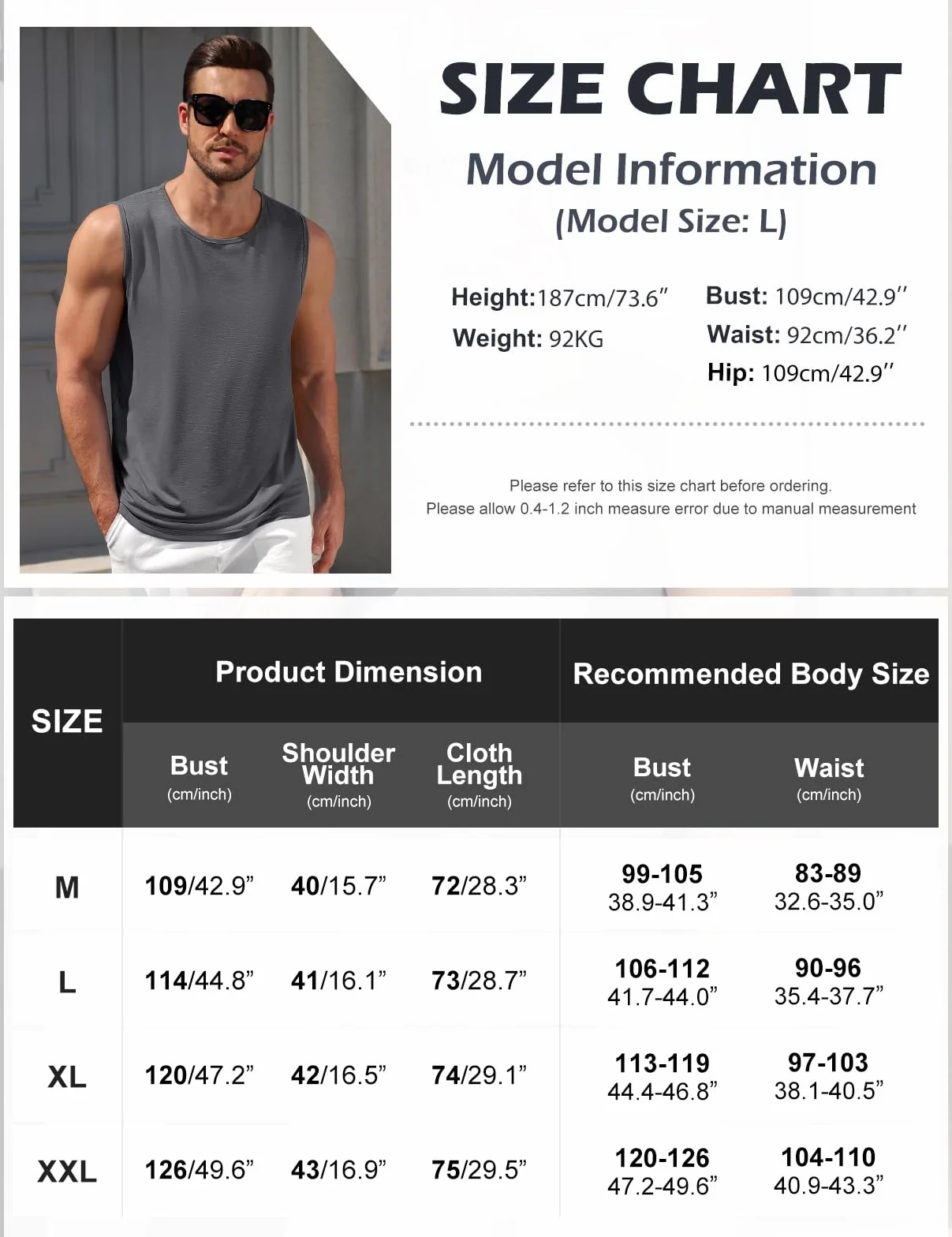 Lonya Camisetas Tirantes Hombre Tank Top Clásico sin Mangas Deportiva Fitness