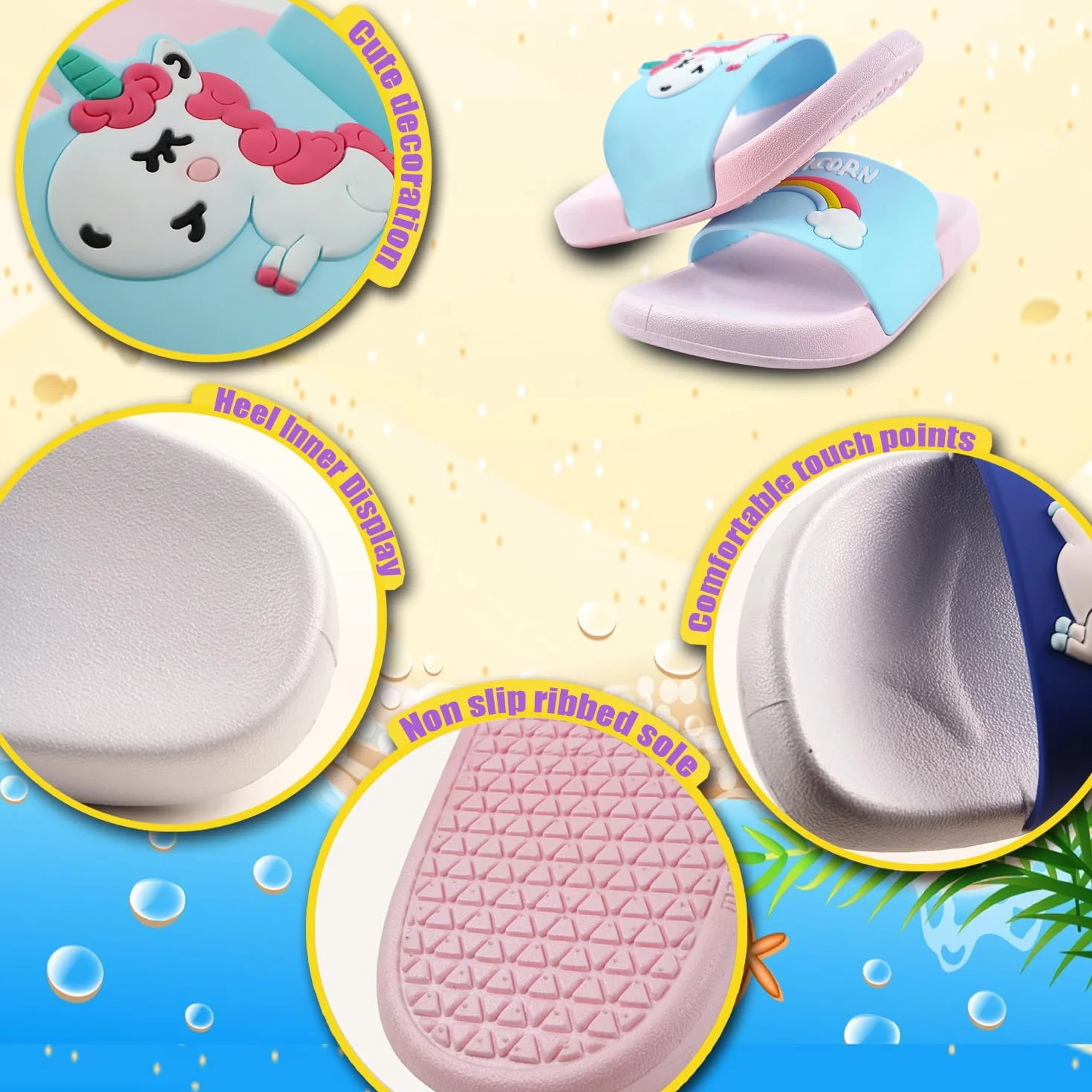 Sandalias de verano infantiles antideslizantes para niñas niños playa ducha